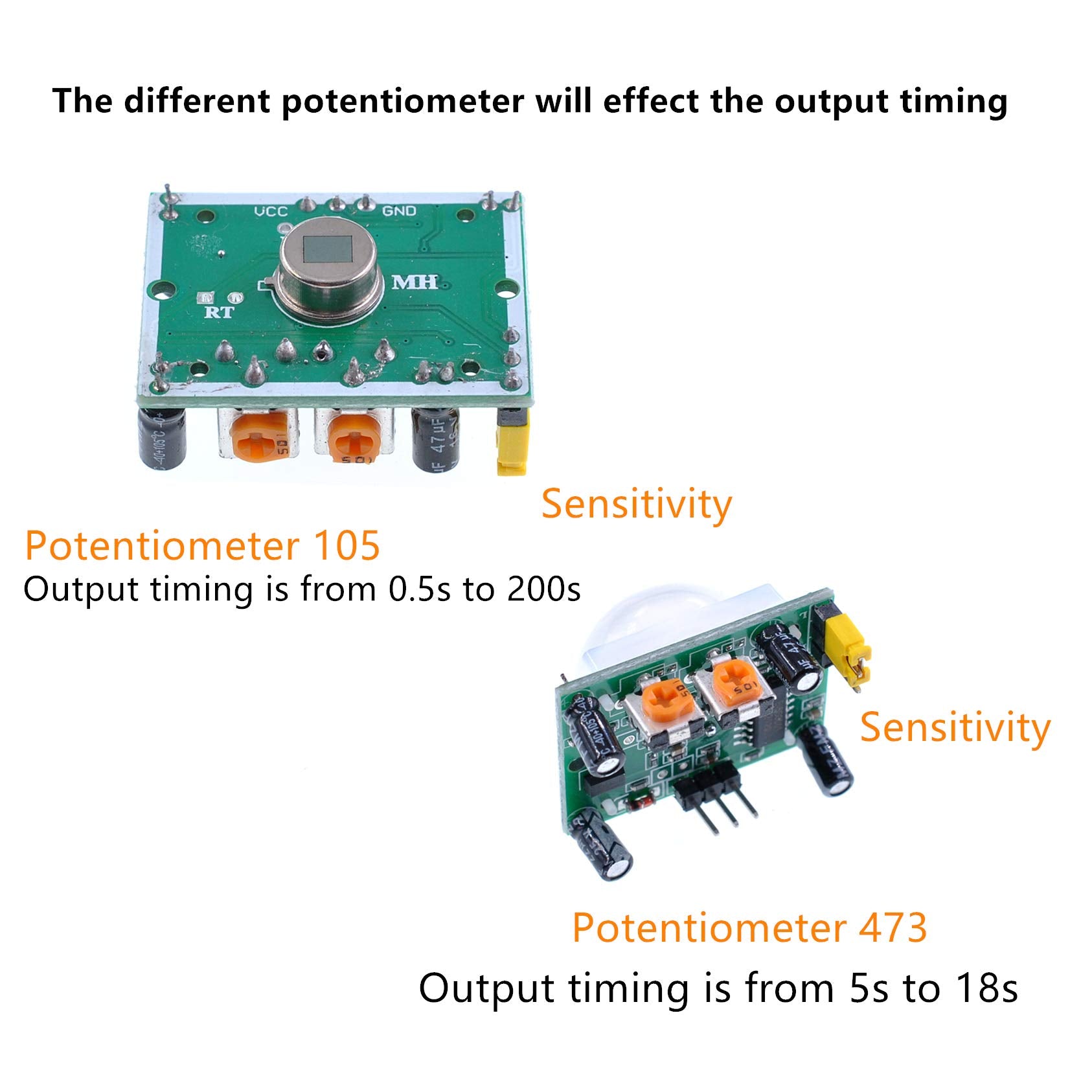 Oiyagai 5Pcs Hc Sr501 Human Body Pyroelectricity Infrared Pir Motion Detector Sensor Module