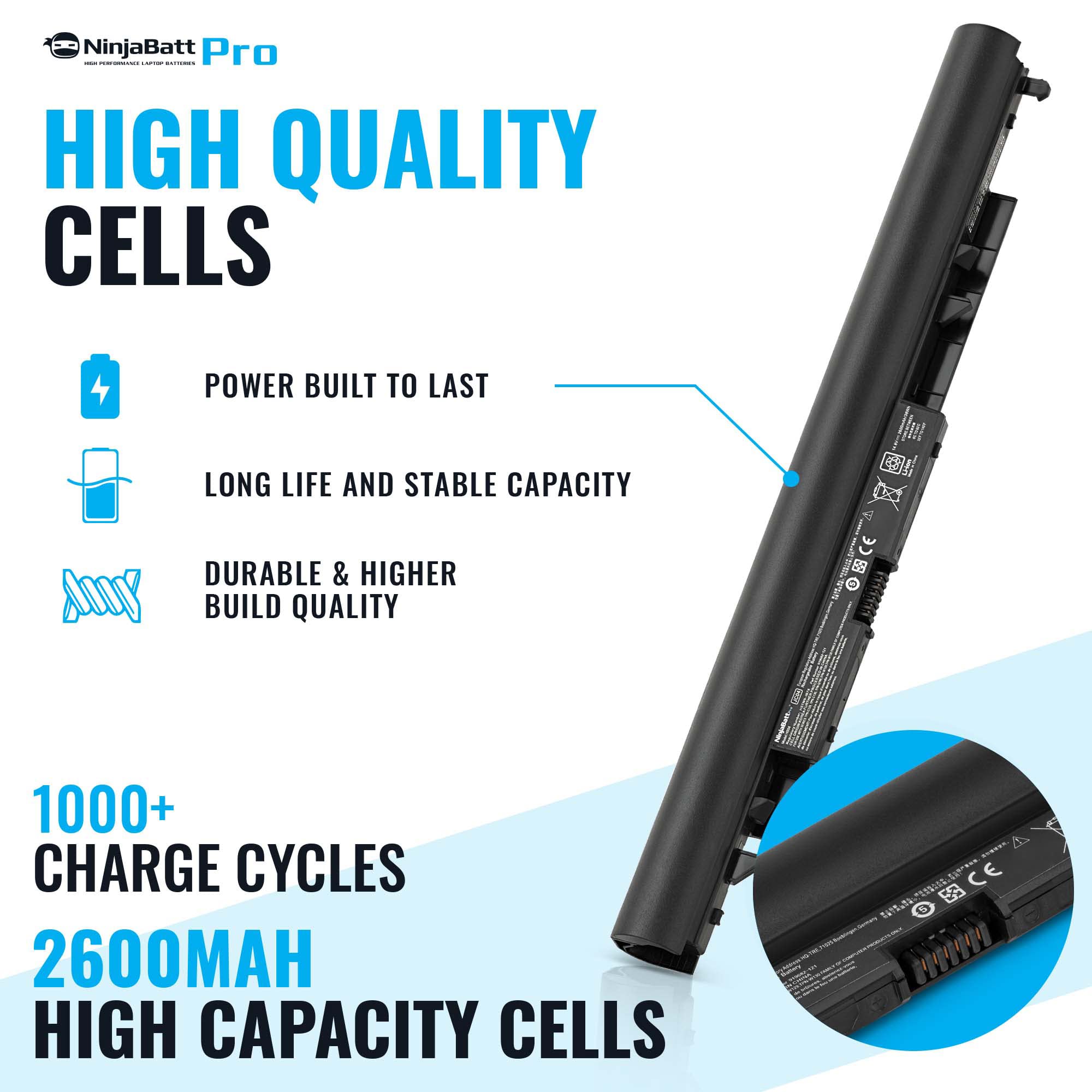 Ninjabatt Pro Battery For Hp 919700 850 Jc03 15 Bs015Dx 15 Bs113Dx 250 G6 17 Bs011Dx 15 Bw011Dx 15 Bs013Dx Jc04 15 Bs115Dx 15 Bs