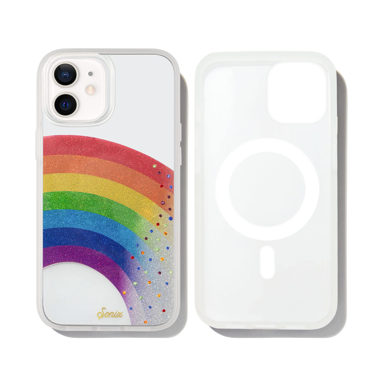 Sonix Case For Iphone 12 / Iphone 12 Pro | Compatible With Magsafe | 10Ft Drop Tested | Rainbow Rhinestone