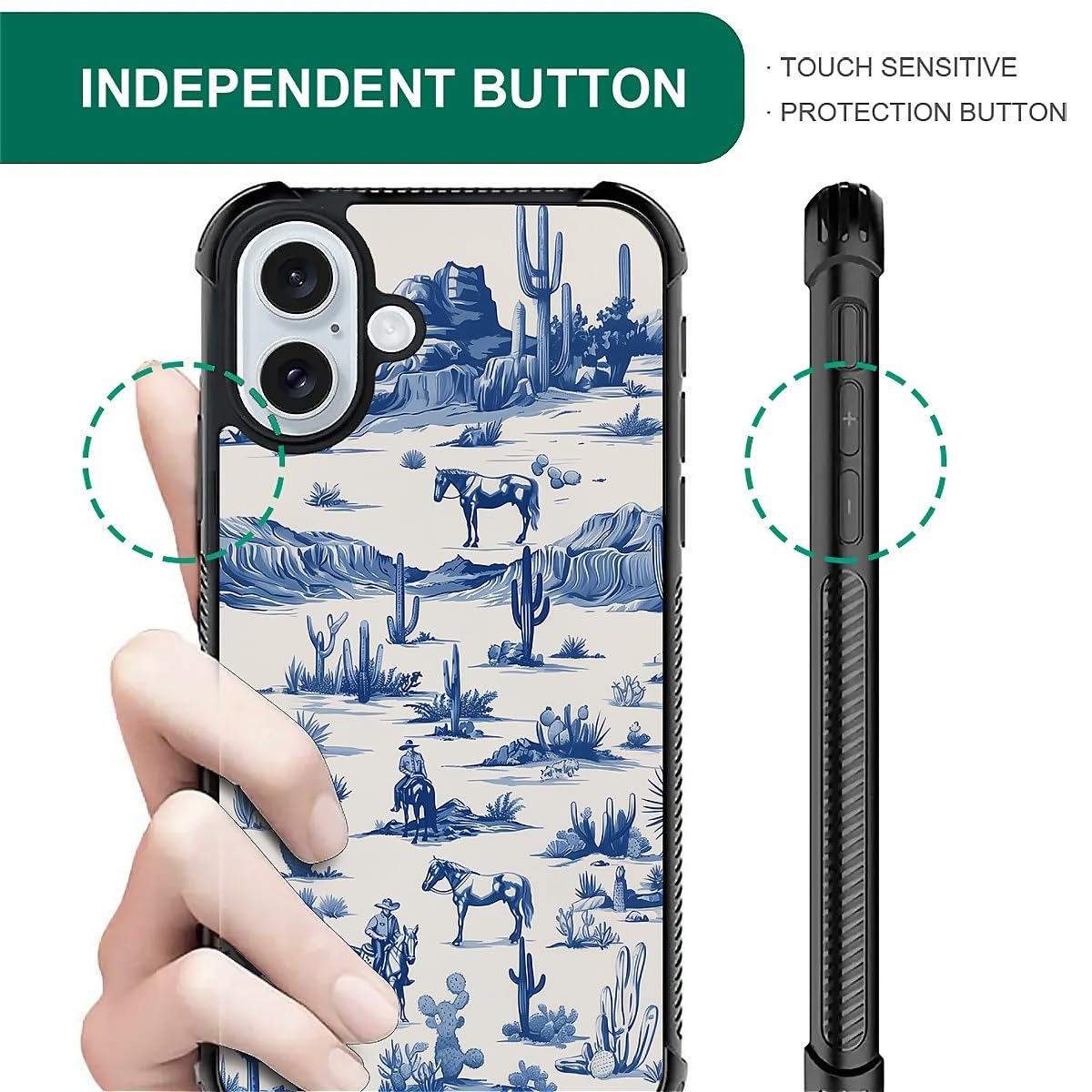 Fkbrcl4U For Iphone 16 Case,Graphic Design For Girl Boy Soft Silicone Hard Acrylic Shock Protection Designed For Iphone 16 Weste