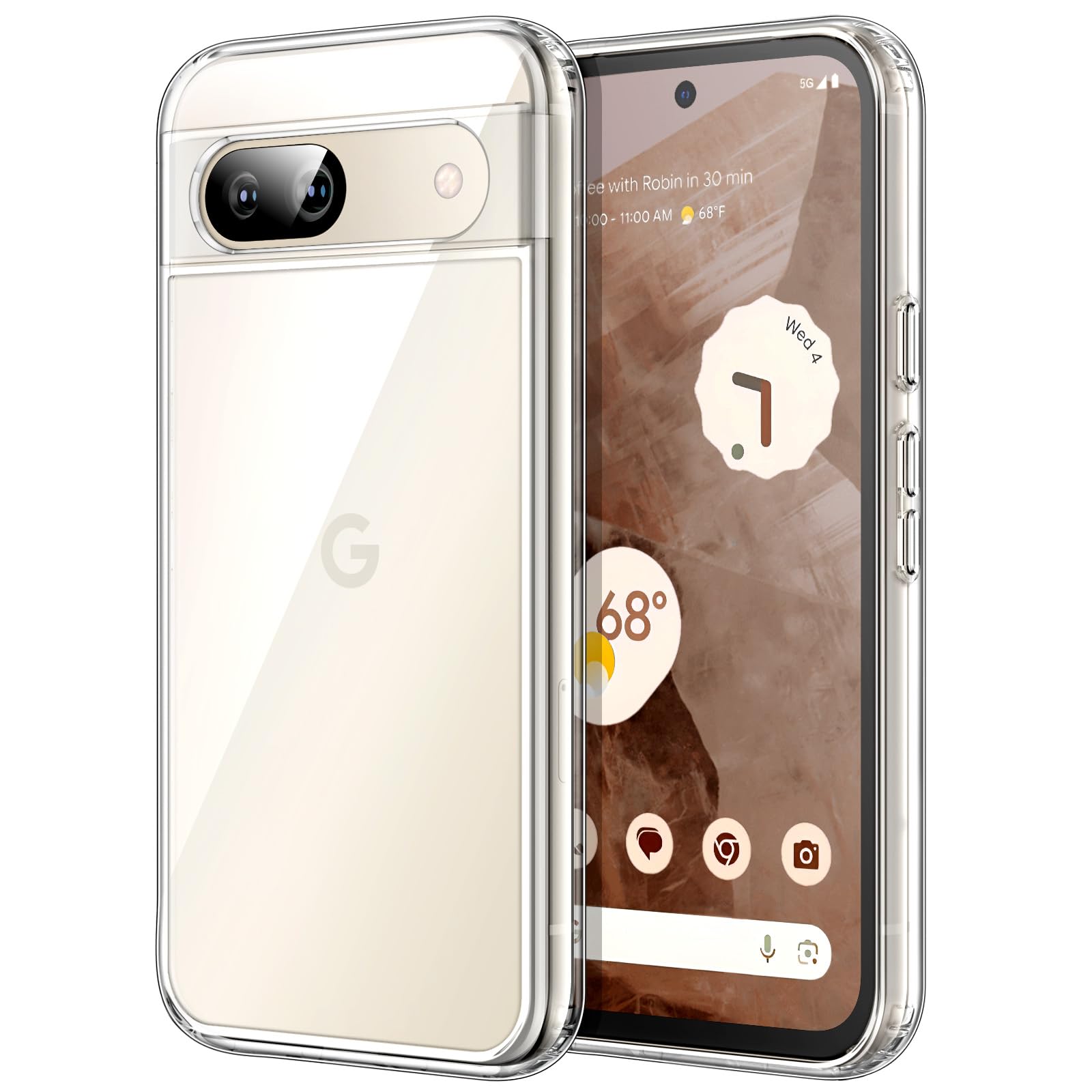 JETech Case for Google Pixel 8a 6.1-Inch 2024, Non-Yellowing Shockproof Bumper Protective Phone Cover, Anti-Scratch Hard PC Back