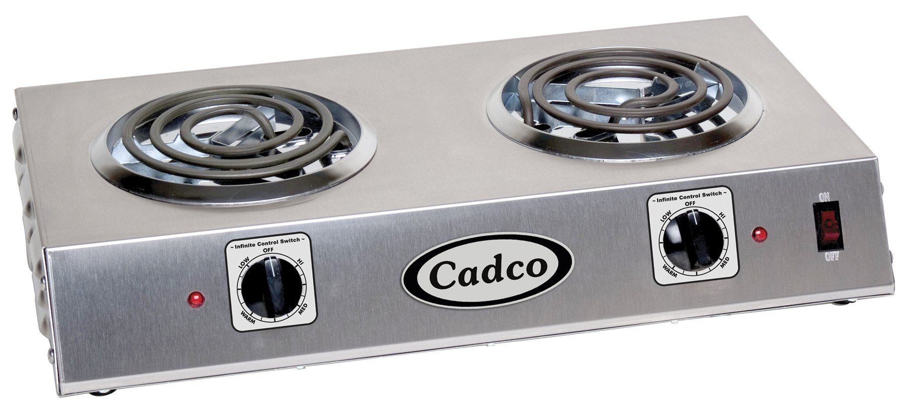 Cadco Hot Plate,Double,Tubular, 21 1/4 in. W, Stainless Steel