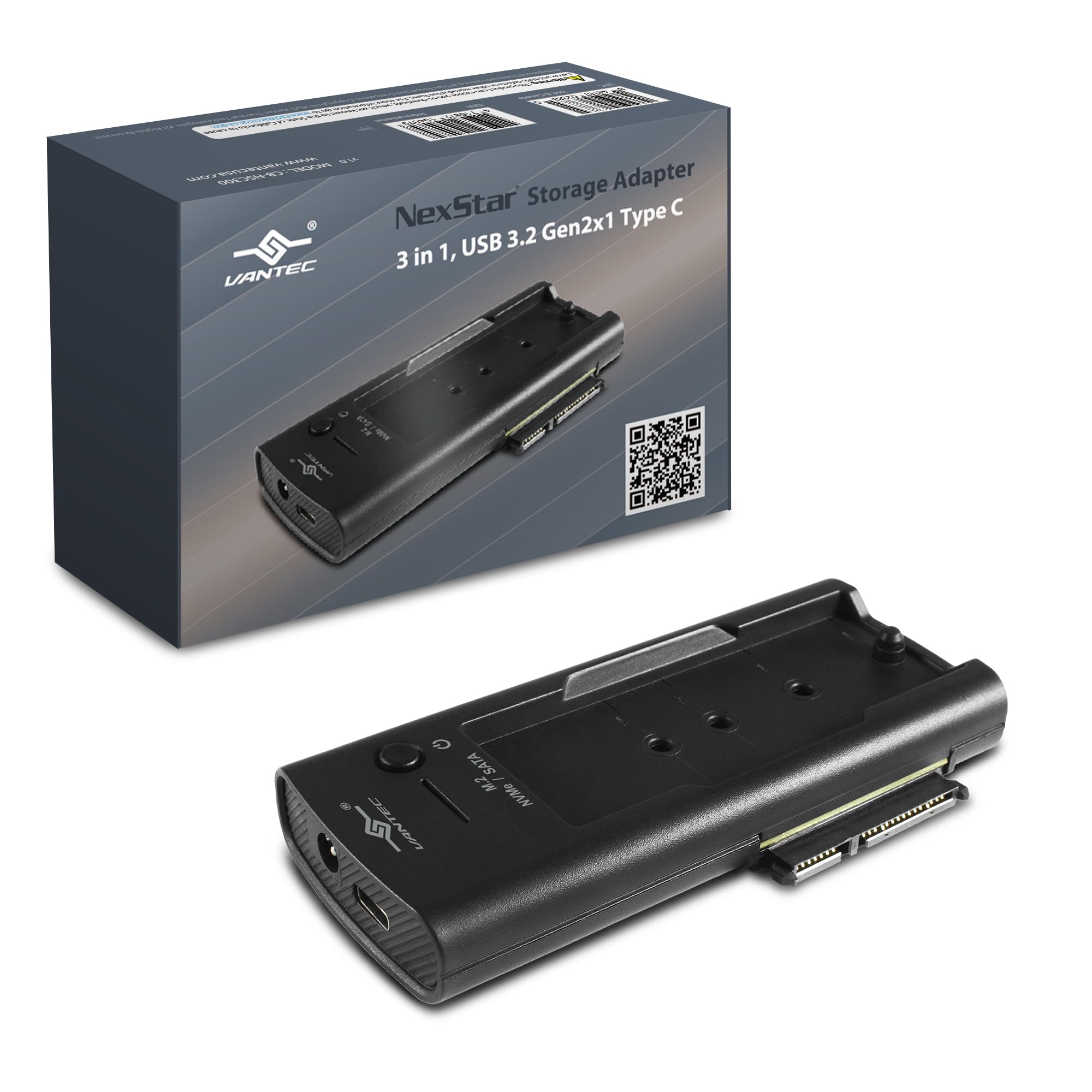 Vantec CBNSC300 NexStar Storage Adapter 3 in 1 USB 3.2 Gen2x1 Type C RTL
