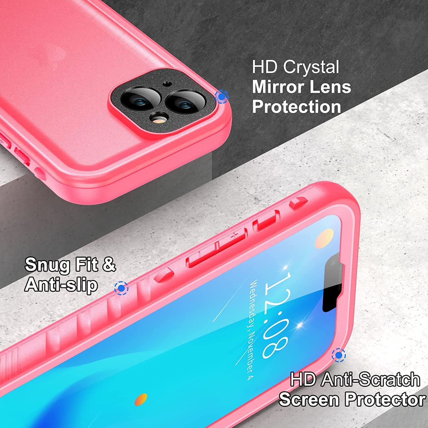 Sportlink Compatible With Iphone 13 Pro Max Waterproof Case   Built In Screen Protector Full Body Shockproof Dustproof Ip68 Wate