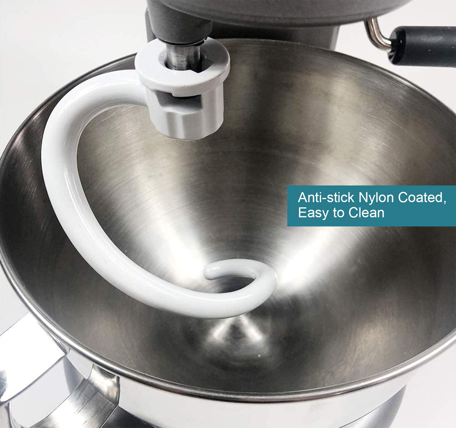 Coated Spiral Dough Hook For Kitchenaid 6Qt Pro 600 Series Bowl Lift Stand Mixer   Metal 6 Quart Dough Hook Attachment For Kp26M