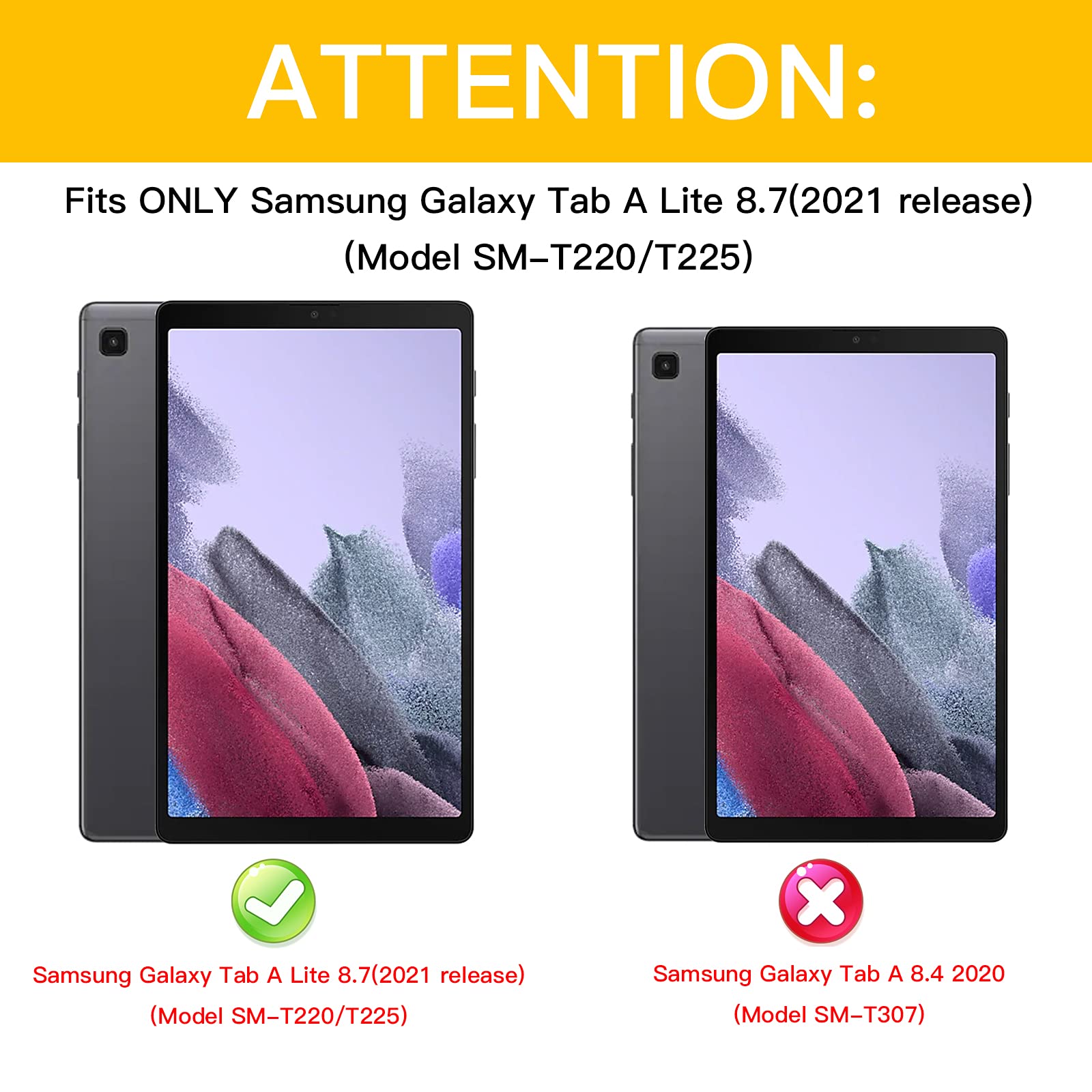 Rantice Samsung Galaxy Tab A7 Lite Case With Kickstand, Shockproof Rugged Case For Kids 8.7 Inch 2021 Tablet A7 Lite (Sm T220/T2