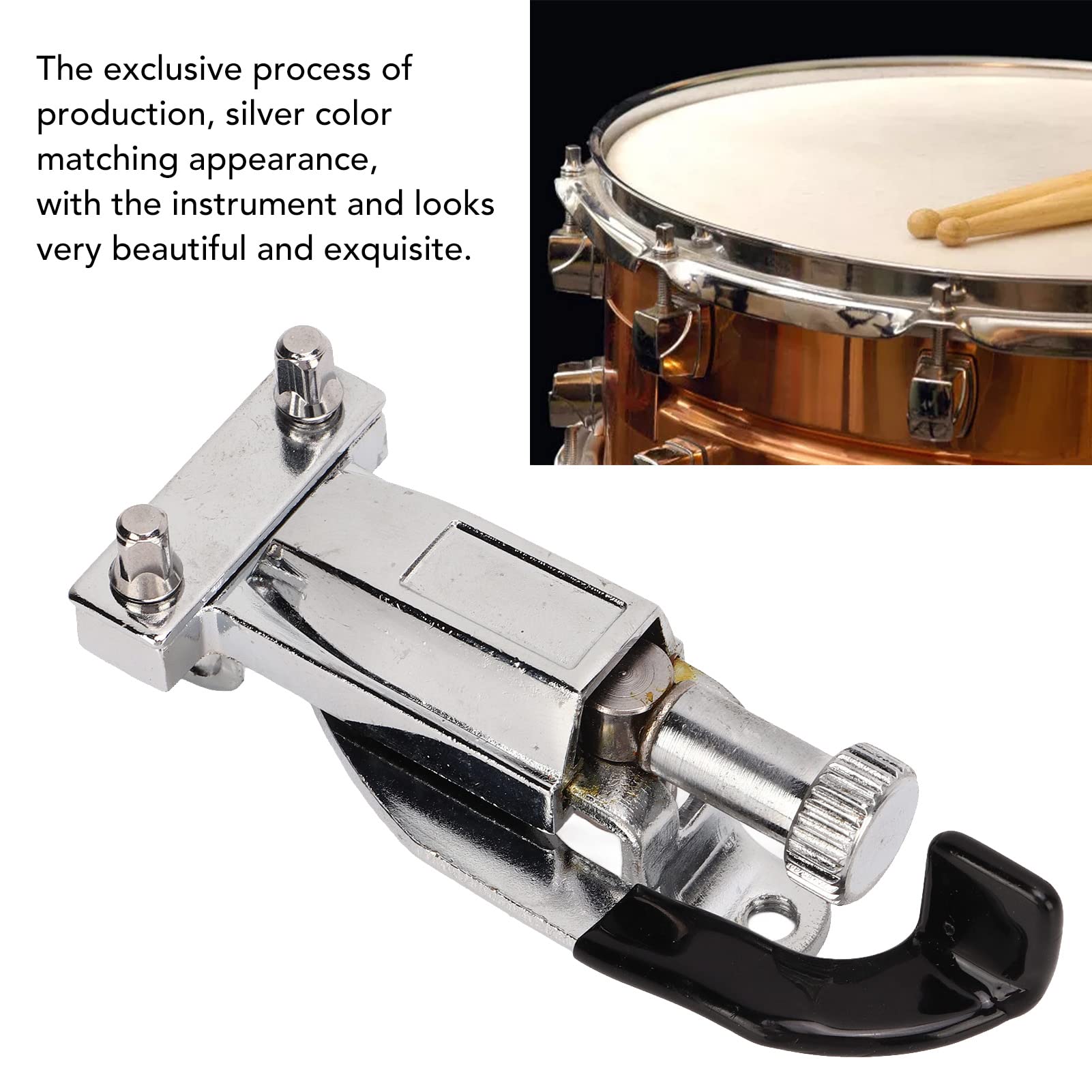 Pwshymi Silver Snare Drum Strainer, Slick Exterior Strainer Throw Off Butt End Set Accessories Drum Set Percussion Mounts Snare