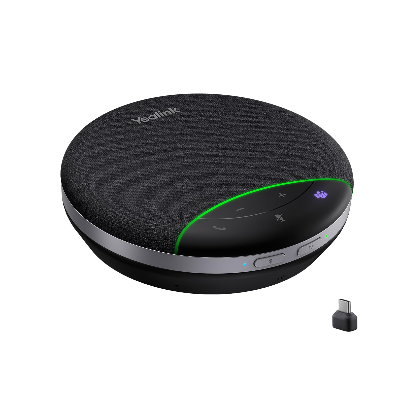 Yealink SP92 Bluetooth Speaker and Microphone with Dongle, Conference Speakerphone for Teams, 13ft 360 Omni Pickup, FullDuplex 