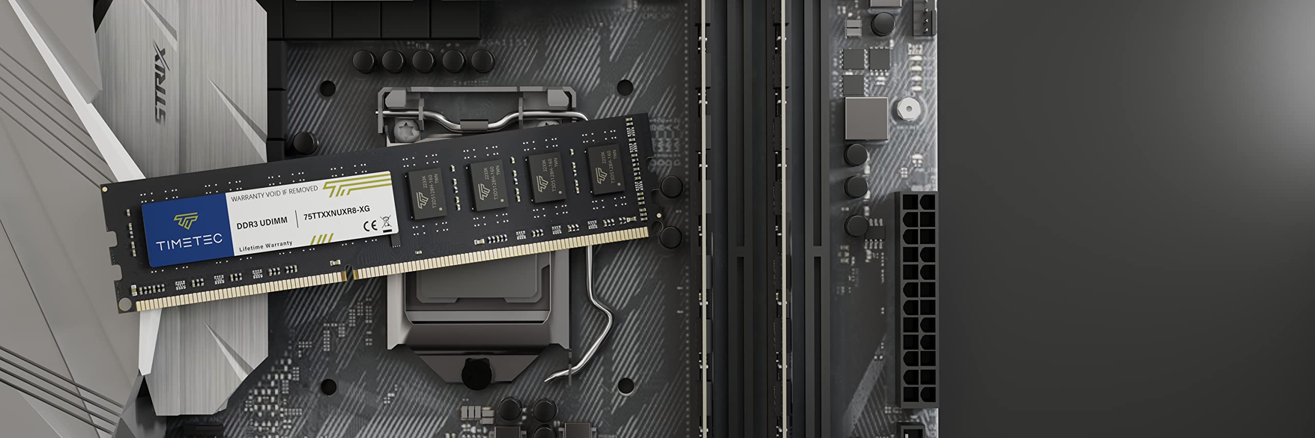 Timetec 4Gb Ddr3L / Ddr3 1600Mhz Pc3L 12800 / Pc3 12800 Non Ecc Unbuffered 1.35V / 1.5V Cl11 2Rx8 Dual Rank 240 Pin Udimm Deskto