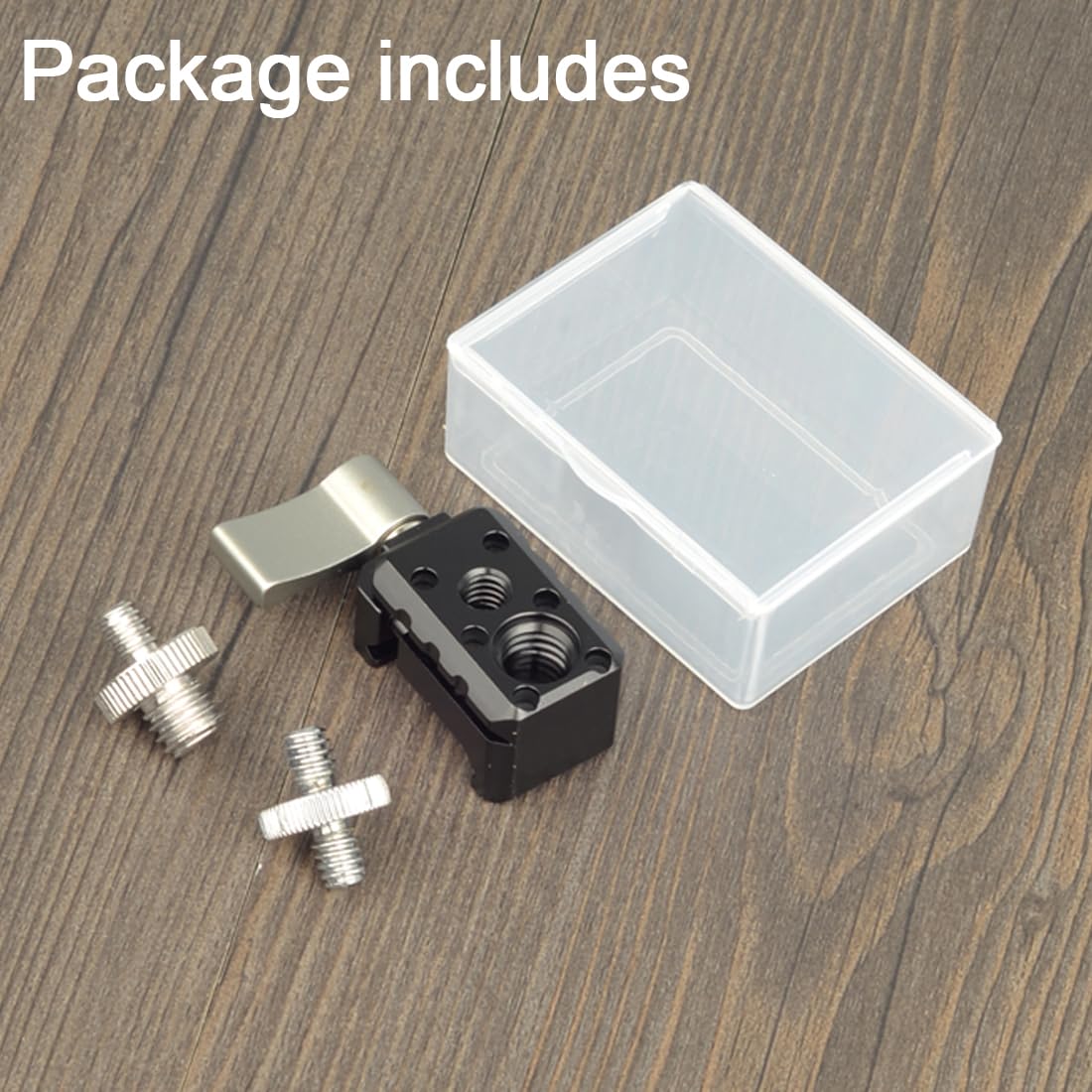 Dekeenstar Nato Clamp Adapter Monitor Mount Quick Release Nato Rail Clamp With 1/4 And 3/8 Thread Holes For Camera Cage Handle M