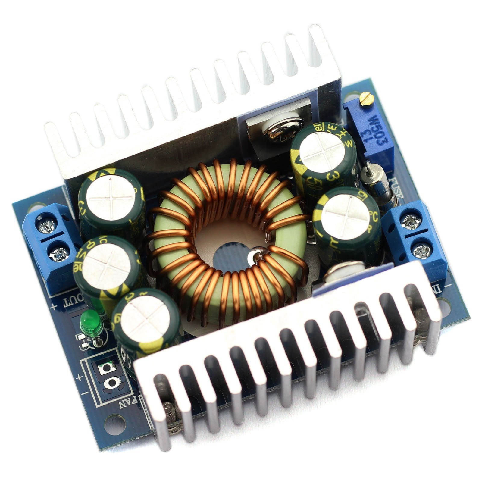 Dzs Elec 12A Dc Dc Step Down Buck Converter Low Ripple With Heat Sink 4.5V 30V To 0.8V 30V Vehicular Voltage Regulator