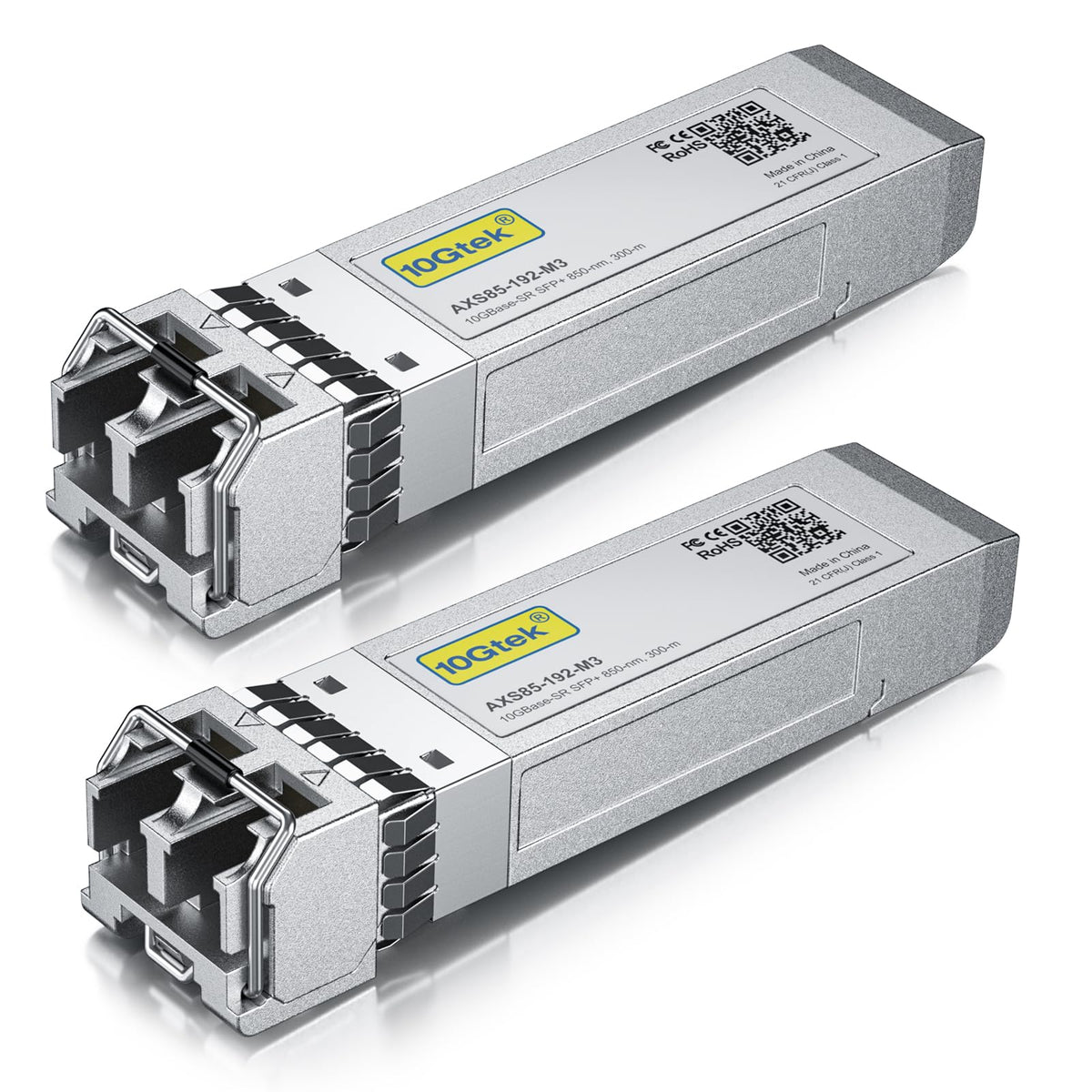 10Gtek 10Gbase Sr Sfp+ Lc Transceiver, 10G 850Nm Multimode Sfp Module, Up To 300 Meters, For Cisco Sfp 10G Sr, Meraki Ma Sfp 10G