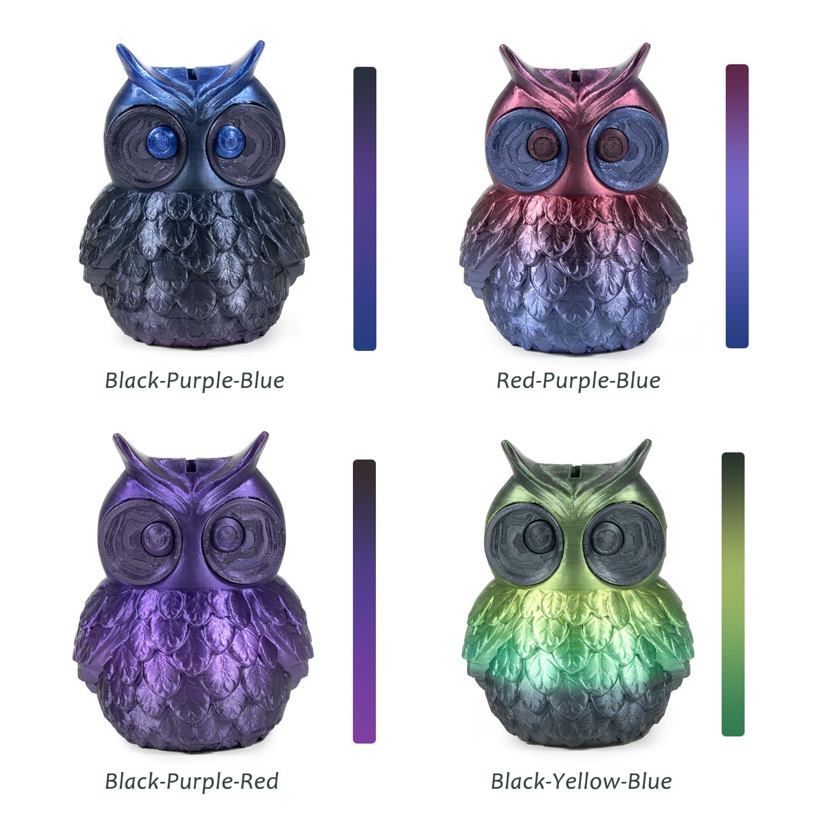 Isanmate 3D Printer Filament, Pla Filament 1.75Mm Bundle, Rainbow Filament Bundle, Silk Gradient Rainbow Pla Filament, 3D Printi