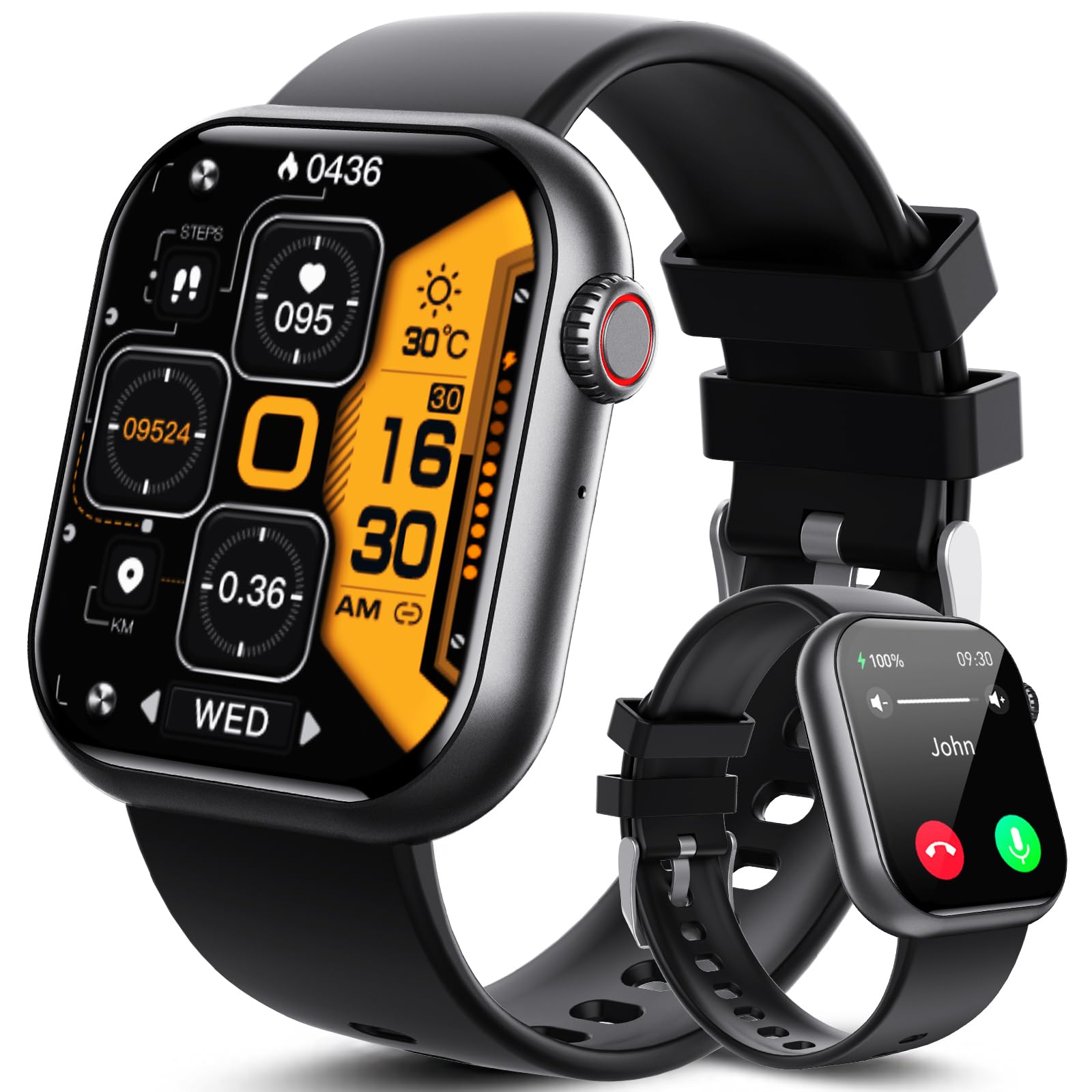 Nekopa Military Smart Watch For Men Outdoor Ip67 Waterproof 1.9 '' Hd Touch Screen Tactical Fitness Activity Tracker And Smartwa