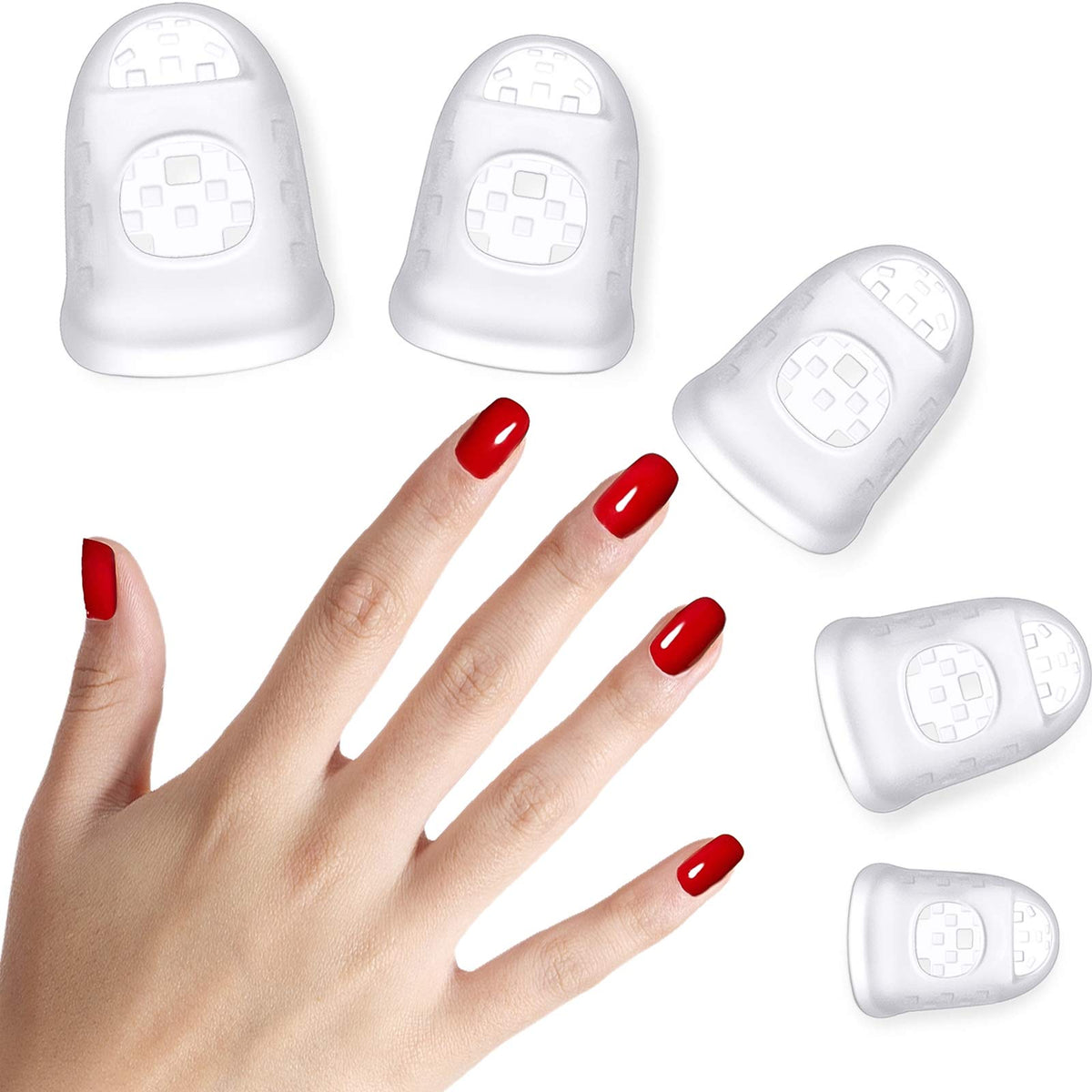 Frienda 40 Pieces Guitar Fingertip Protectors Silicone Finger Guards Anti Slip Finger Protection Covers Caps For Stringed Instru