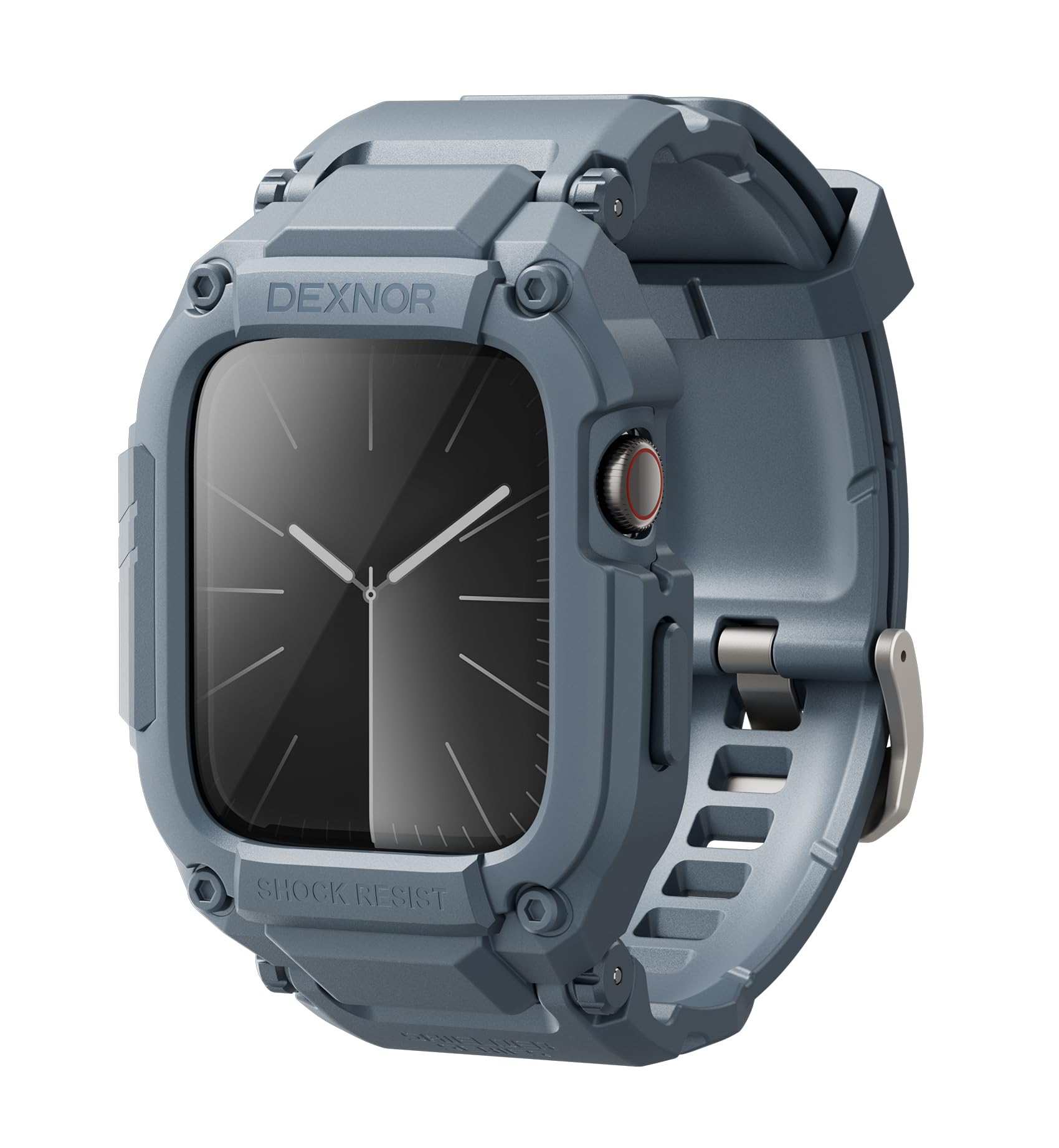 Dexnor for Apple Watch Series 9/8/7 [45mm] Band with Case, Series SE2/SE/6/5/4 [44mm] Band, [Built-in 2 Sets Tempered Glass Scre