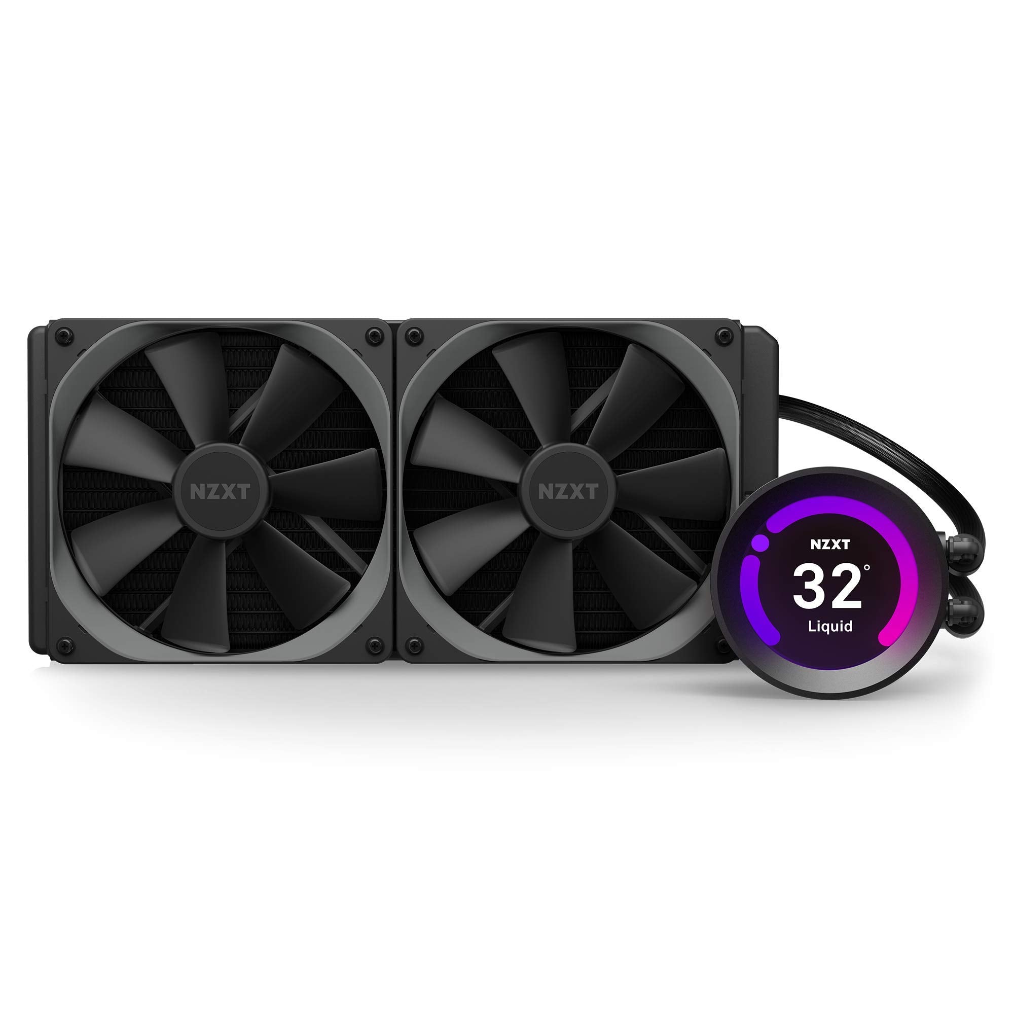 Nzxt Kraken Z63 280Mm   Rl Krz63 01   Aio Rgb Cpu Liquid Cooler   Customizable Lcd Display   Improved Pump   Powered By Cam V4