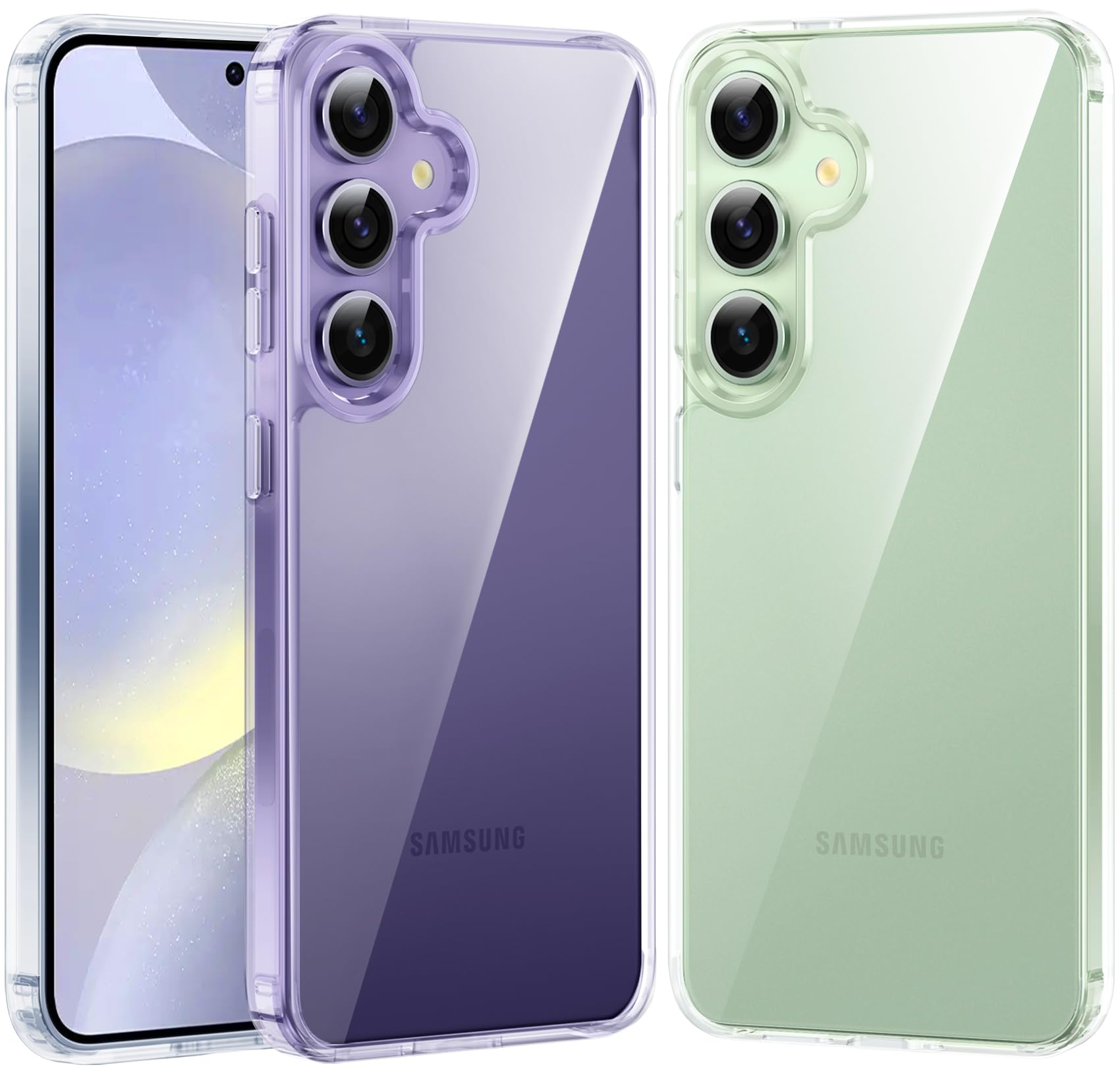 Fntcase For Samsung Galaxy S24 Plus Case: Clear Military Grade Shockproof Anti Yellowing Slim S24+ Phone Cover, Protective Rugge