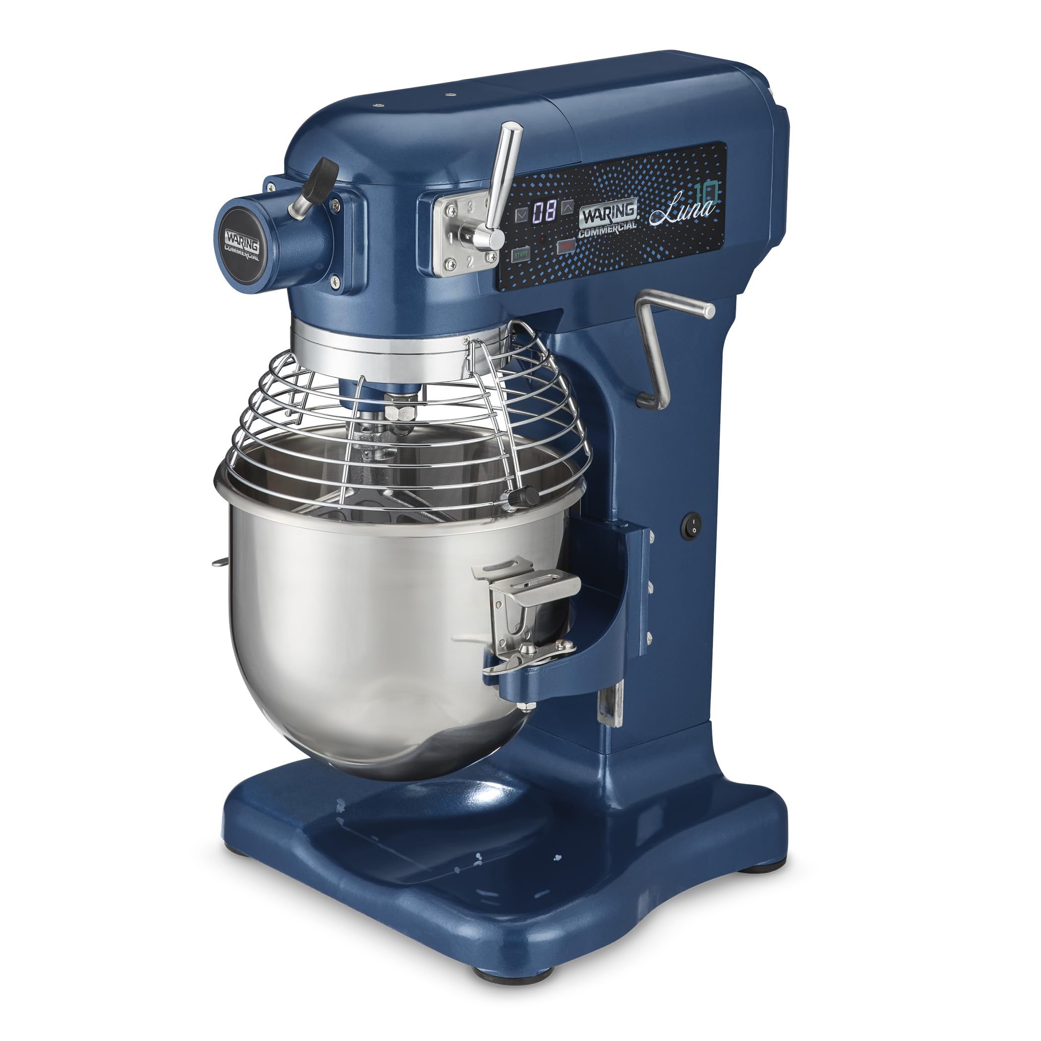 Waring Commercial Luna Planetary Stand Mixer, 10-Quart Capacity, 3/4 Horsepower Motor with Digital Timer, for Professional Baker