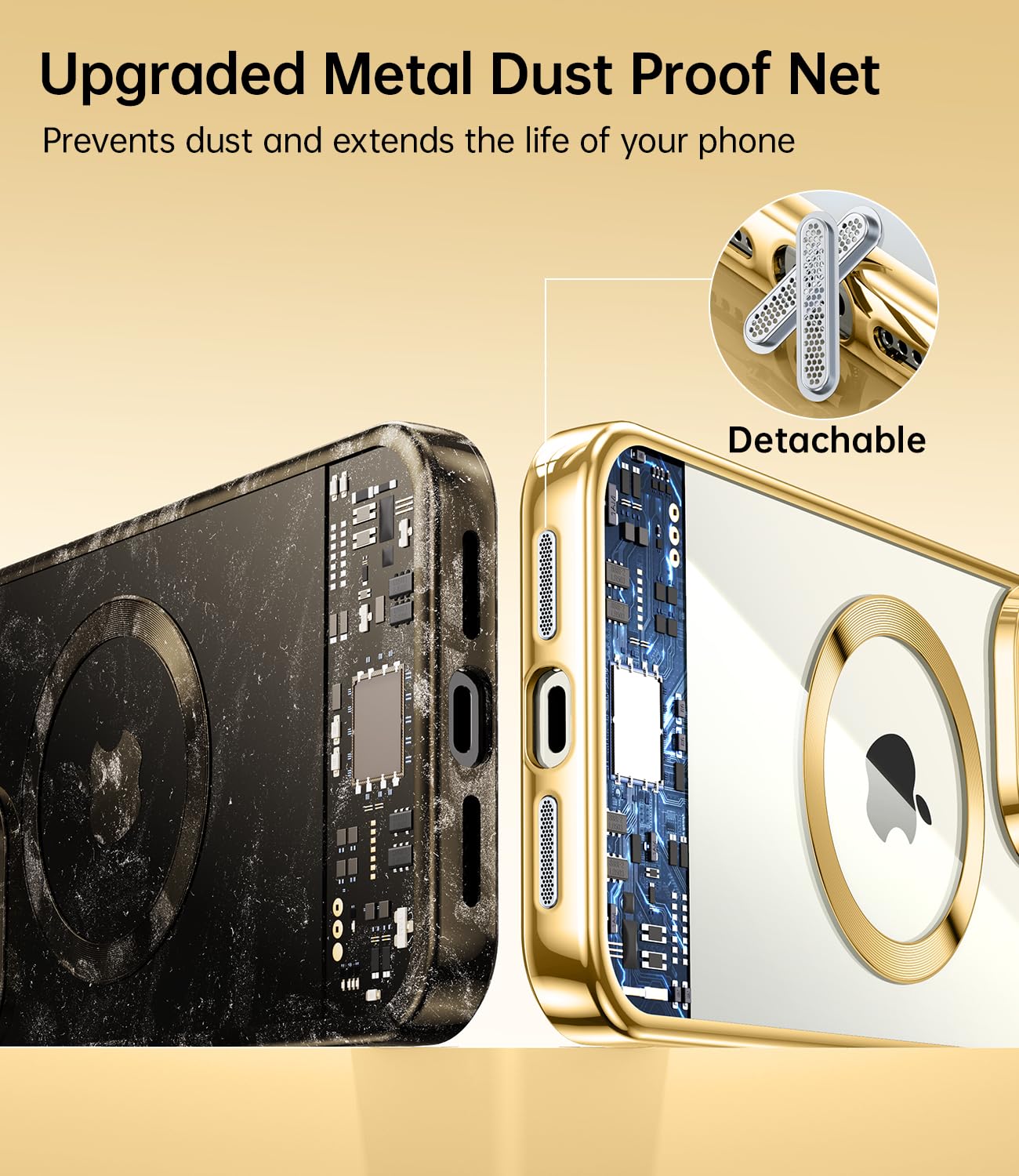 Jueshituo Magnetic Clear For Iphone 15 Pro Max Case With Full Camera Protection [No.1 Strong N56 Magnets] [Military Grade Drop P