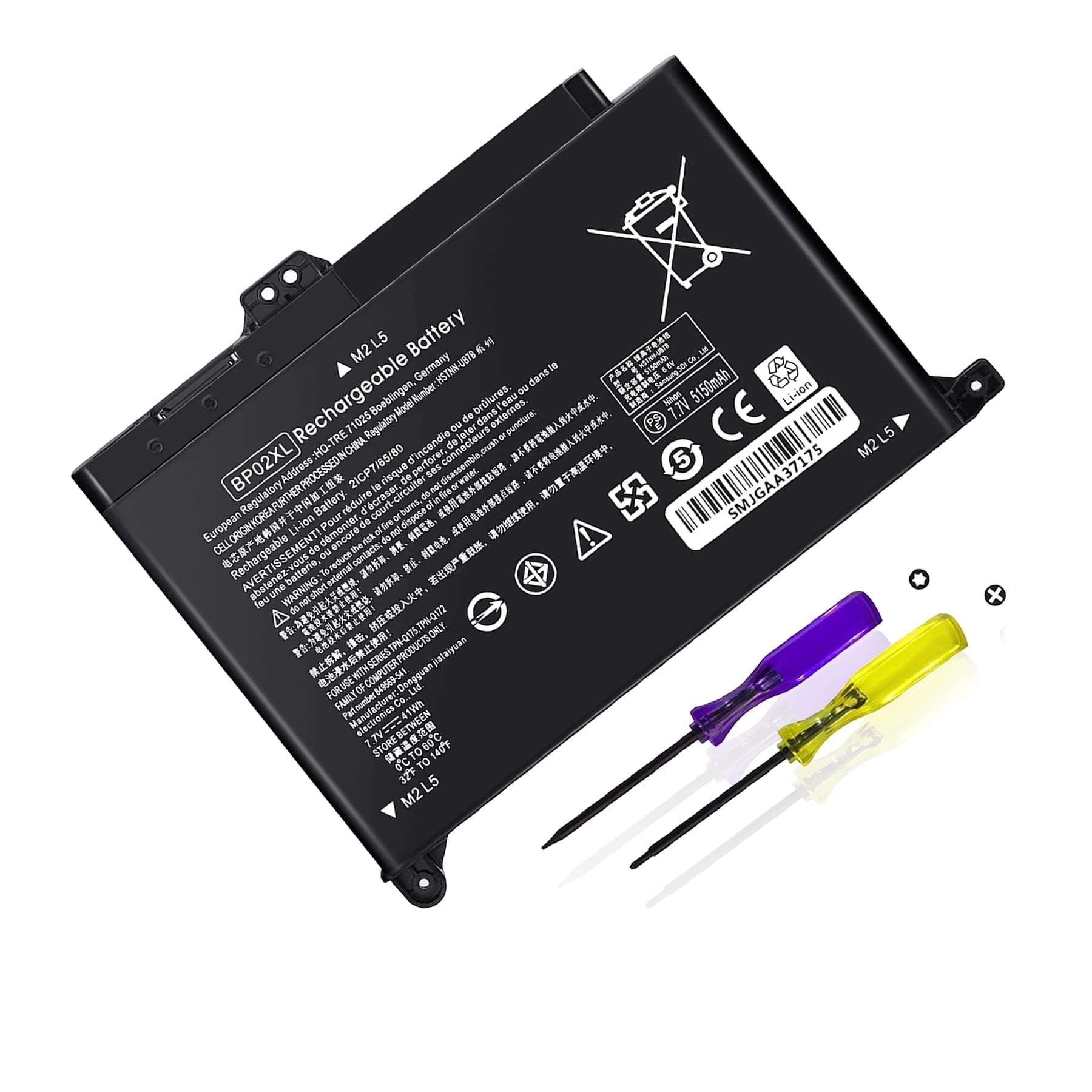 New Replacement Bpo2Xl Bp02Xl 849909 850 Rechargeable Battery For Hp Notebook Pc 15 Au 15 Aw Series 15 Au063Nr 15 Au057Cl 15 Au0