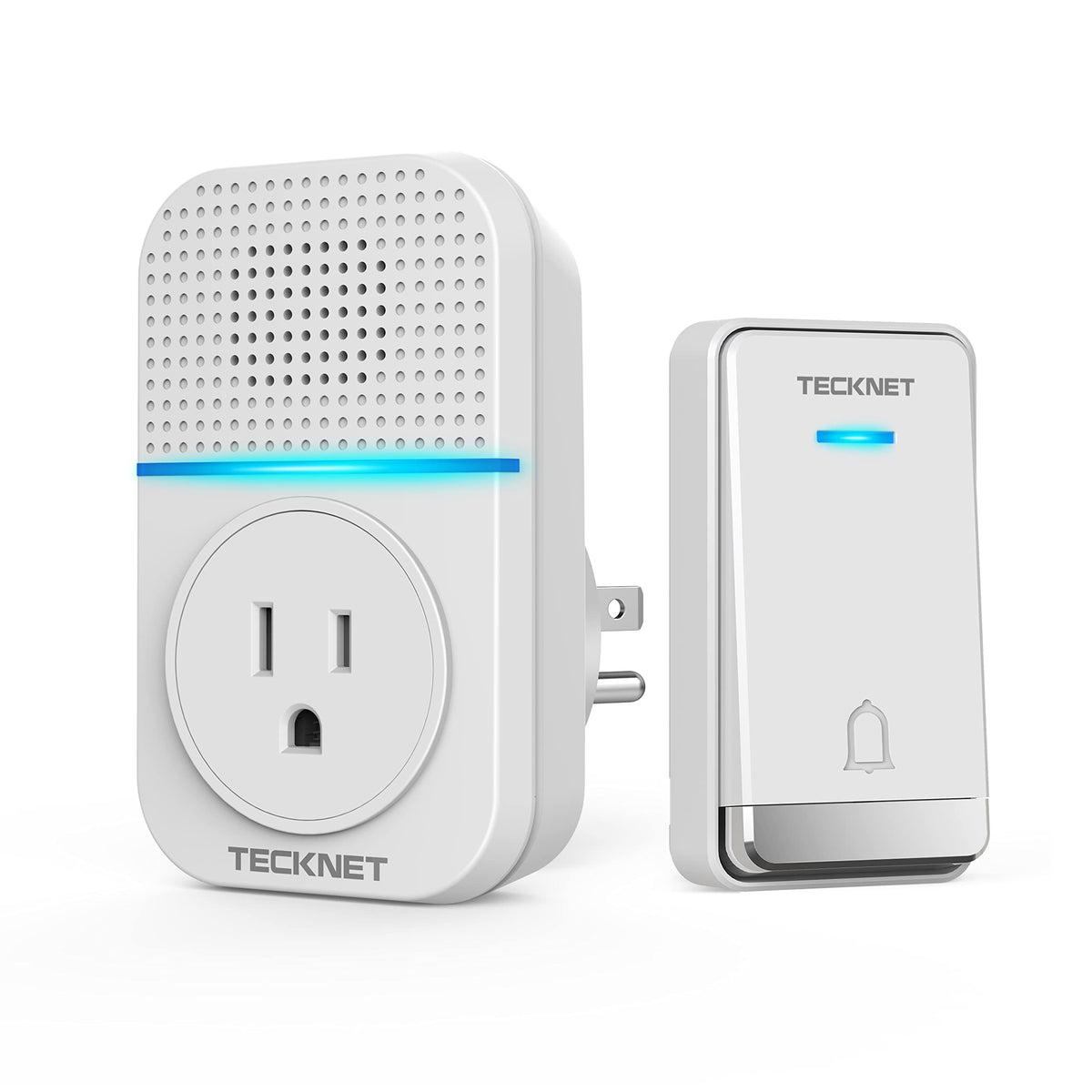 Tecknet Wireless Doorbells For Home, Waterproof Classroom Door Bell Ringer Wireless With 60 Ringtones & 5 Level Volume, 1300Ft R