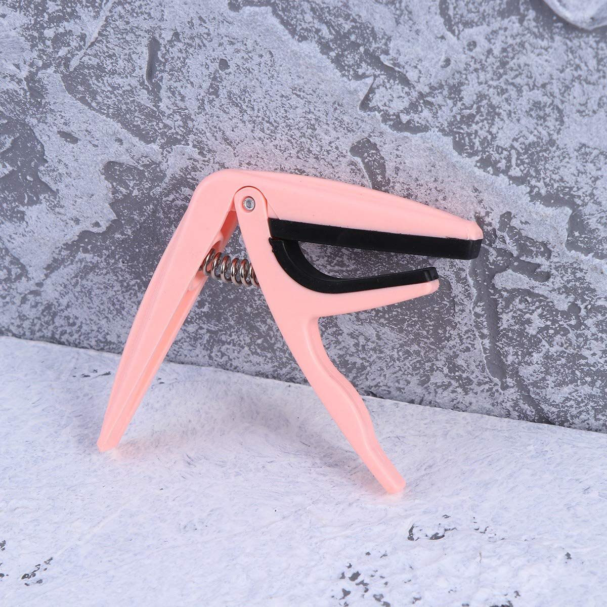 Professional Ukulele Capo Single Handed Ukelele Capo Zinc Alloy Guitar Parts Accessories (Pink)