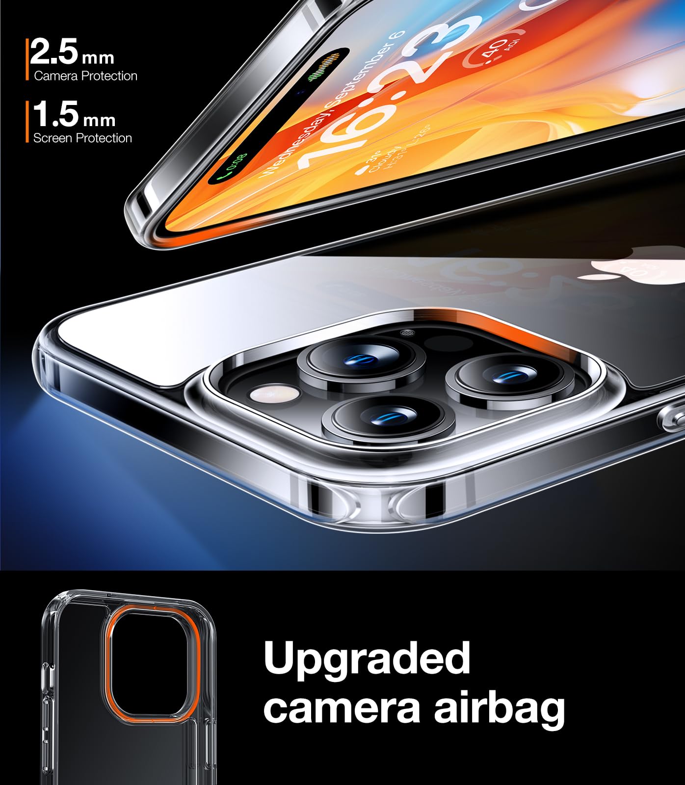 Torras Clear Case For Iphone 15 Pro Max Case, [Ultra Thin] [Anti Yellowing] [Military Drop Protective] Slim Soft Silicone Tpu Co