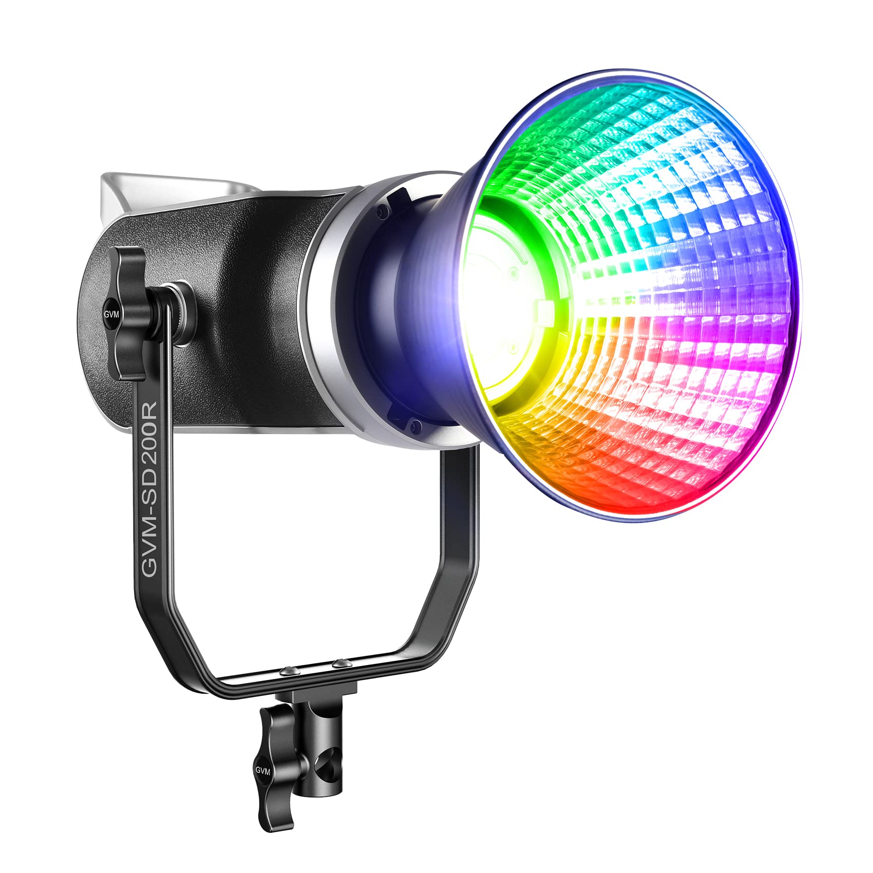 Gvm 200W Rgb Video Light, Bi Color Cob Photography Lighting With Bowens Mount & Dmx Control, Youtube Studio Light For Film Recor