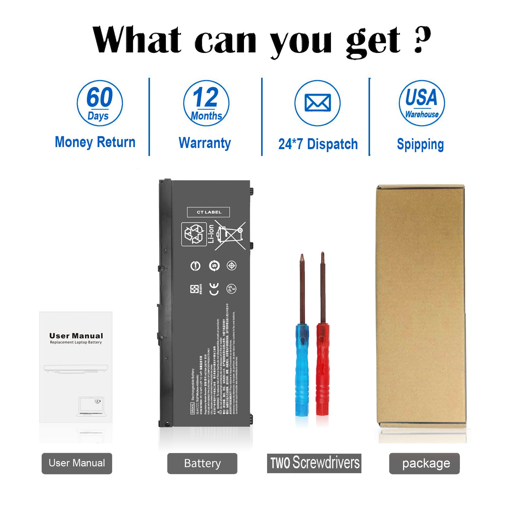 Sr04Xl Sr03Xl 917724 855 Battery For Hp Omen 15 15 Dc0Xxx 15 Dc1Xxx 15 Ce0Xx 15 Cb0Xx Series 15 Ce198Wm 15 Ce019Dx 15 Ce020A 15T