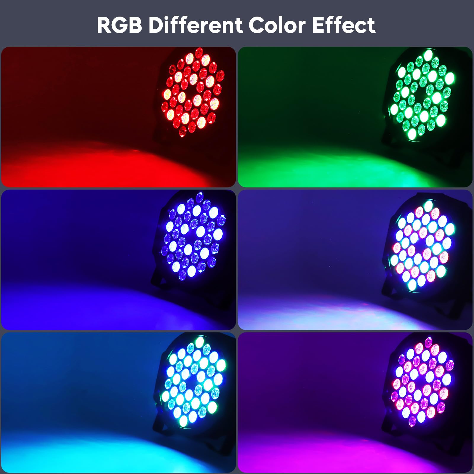 36 Led Par Light, 36W Rechargeable Stage Lights Rgb Dmx Remote Control Battery Powered Uplights For Events Wedding Dj Live Show