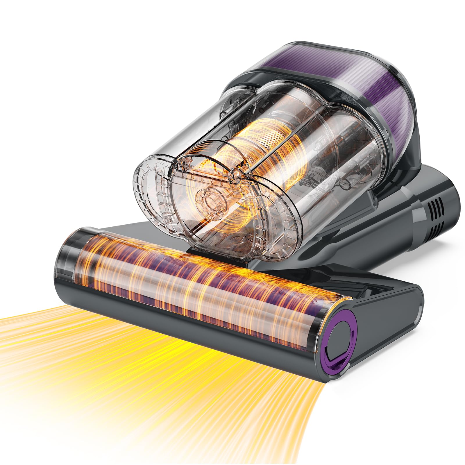 LED Display Mattress Vacuum Cleaner, 18Kpa Bed Vacuum Cleaner with 253.7nm UV-C Light, 149? Heat, Triple-Cup Versatile Handheld