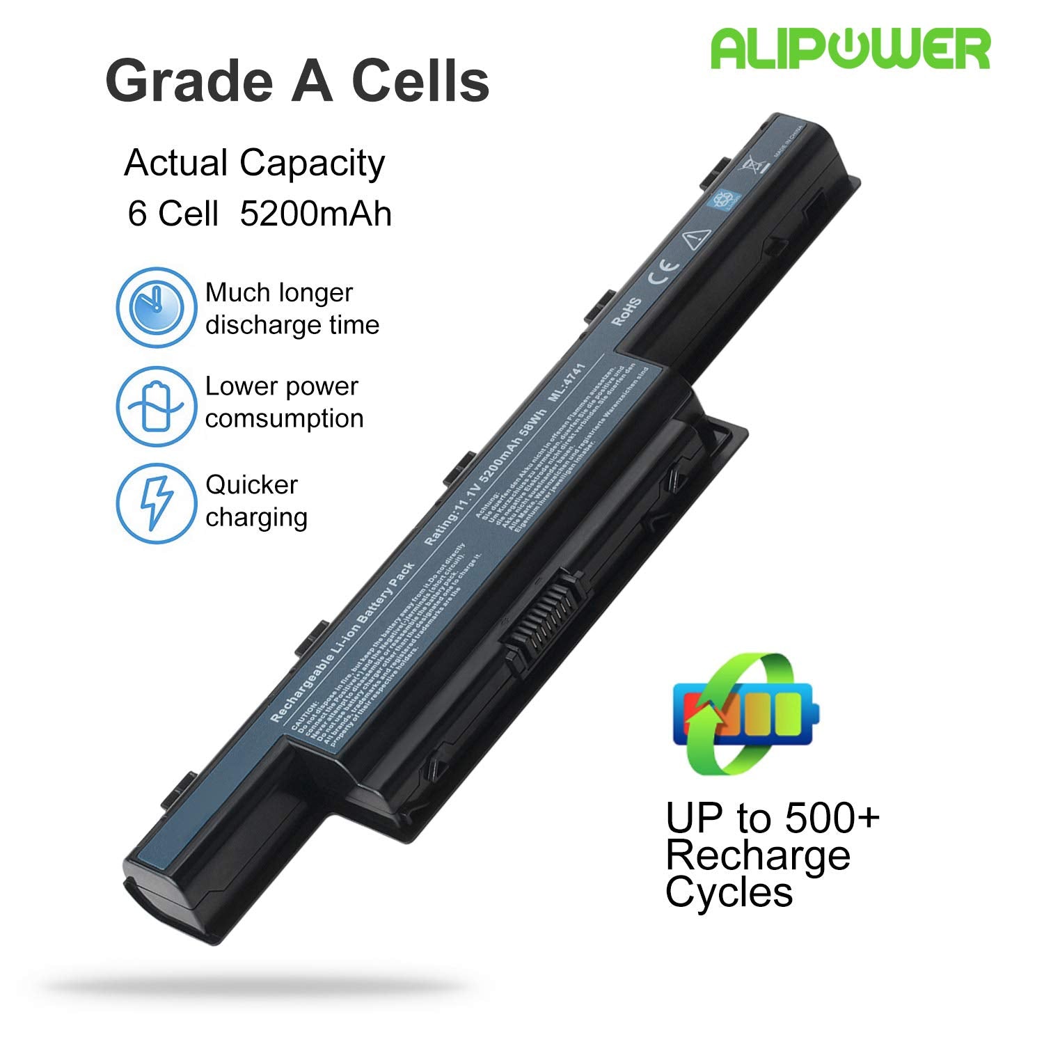 Laptop Battery Replacement For Compatible As10D31 As10D41 As10D51 As10D61 As10D71 As10D73 As10D75 As10D81 5250 5336 5551 5552 55