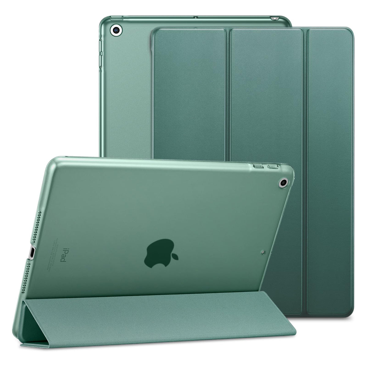 Esr Lightweight Hard Case For Ipad 9Th Generation, Magnetic Stand, Auto Sleep/Wake, Front Cover Protection, Translucent Matte Back, Dark Green