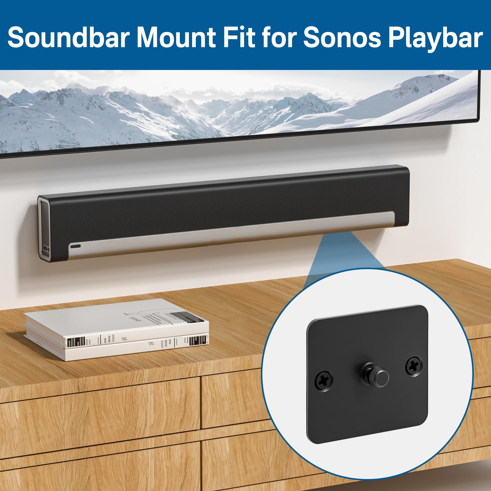 Notiela Heavy Duty Mount Bracket For Sonos Playbar Wall Mount Under Tv Mounting Bracket For Sonos Playbar Mount   Simple And Eas