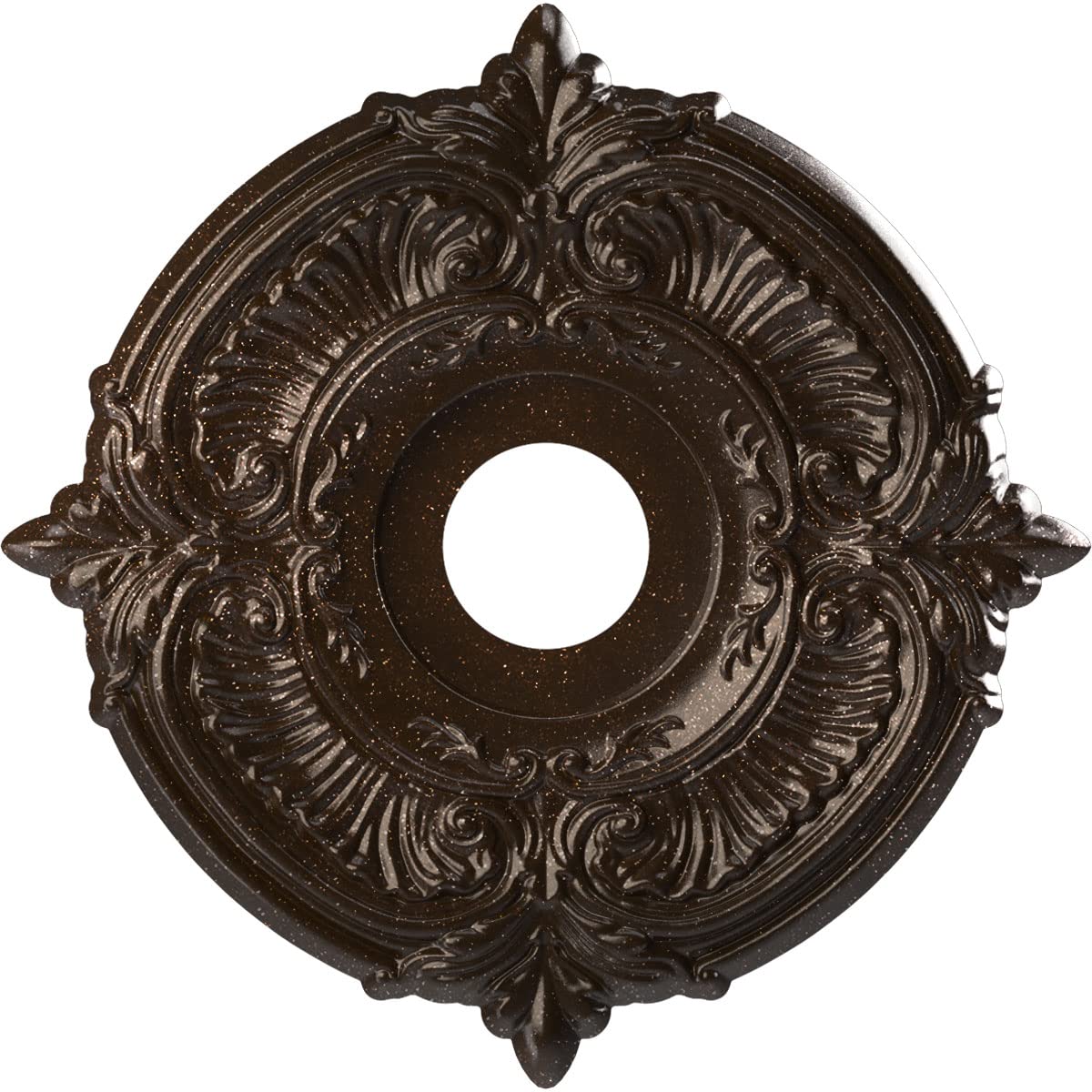 Ekena Millwork CMP16ATAMB Attica Thermoformed PVC Ceiling Medallion (Fits Canopies up to 5 5/8), 16OD x 3 1/2ID x 1P, Textured M