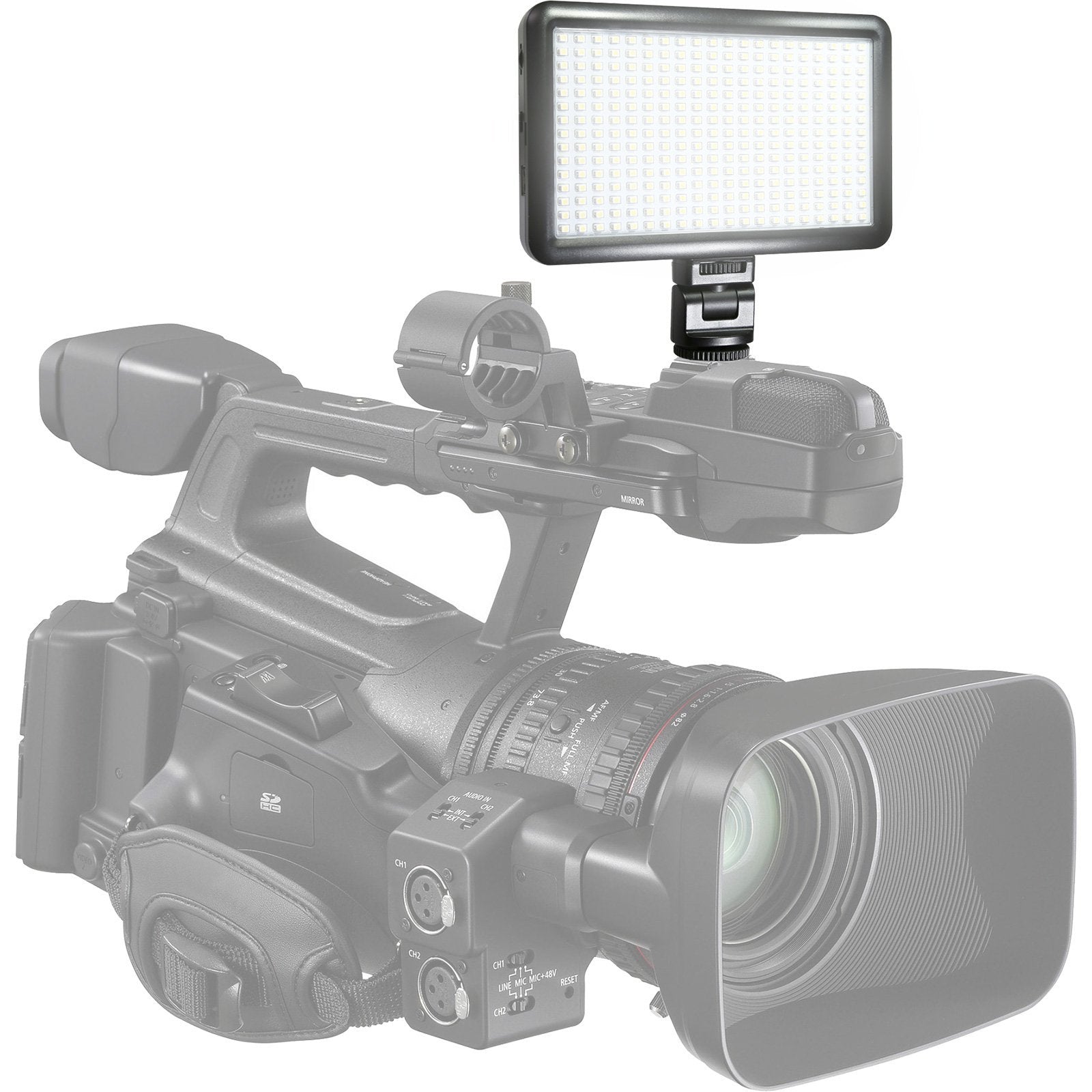 Vidpro Led-300 Photo And Video Light Kit - On Camera Panel Led Light - Adjustable And Dimmable Light Fits Cameras Video Camcorde