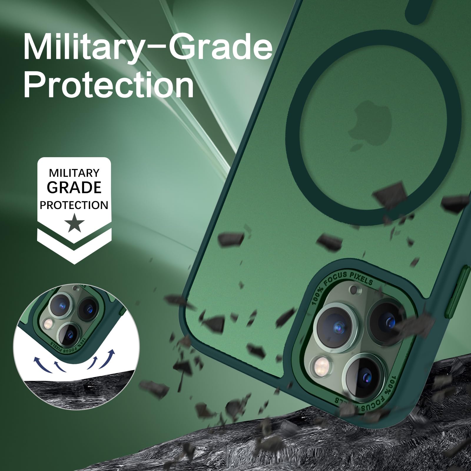 Bentoben For Iphone 11 Pro Case [Compatible With Magsafe] Translucent Matte Magnetic Iphone 11 Pro Phone Case Slim Shockproof Bu