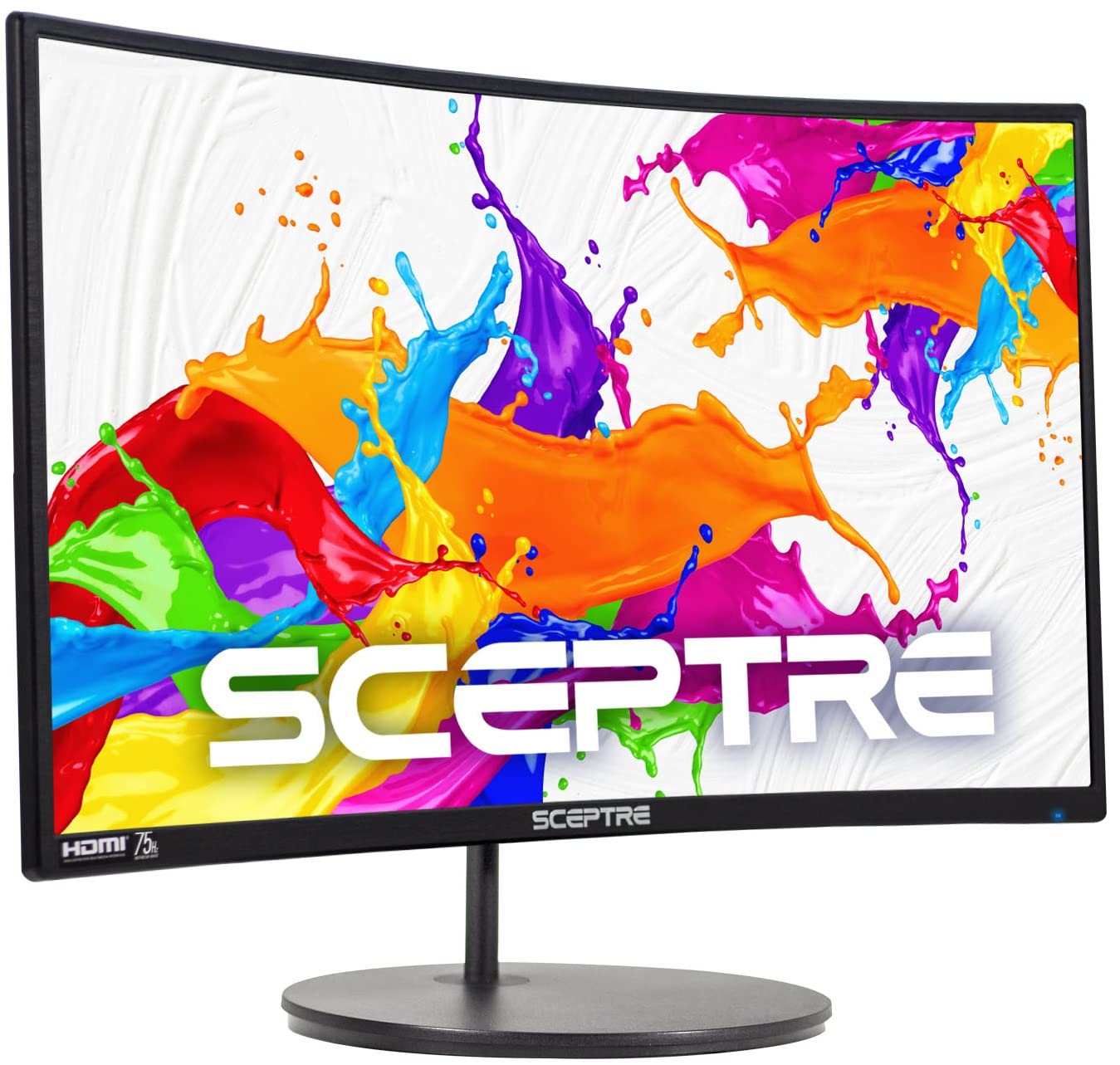 Sceptre Curved 24'' Fhd 1080P Gaming Monitor 75Hz Hdmix2 Vga 98% Srgb R1500 Build In Speakers, Machine Black 2022 (C249W 1920Rn