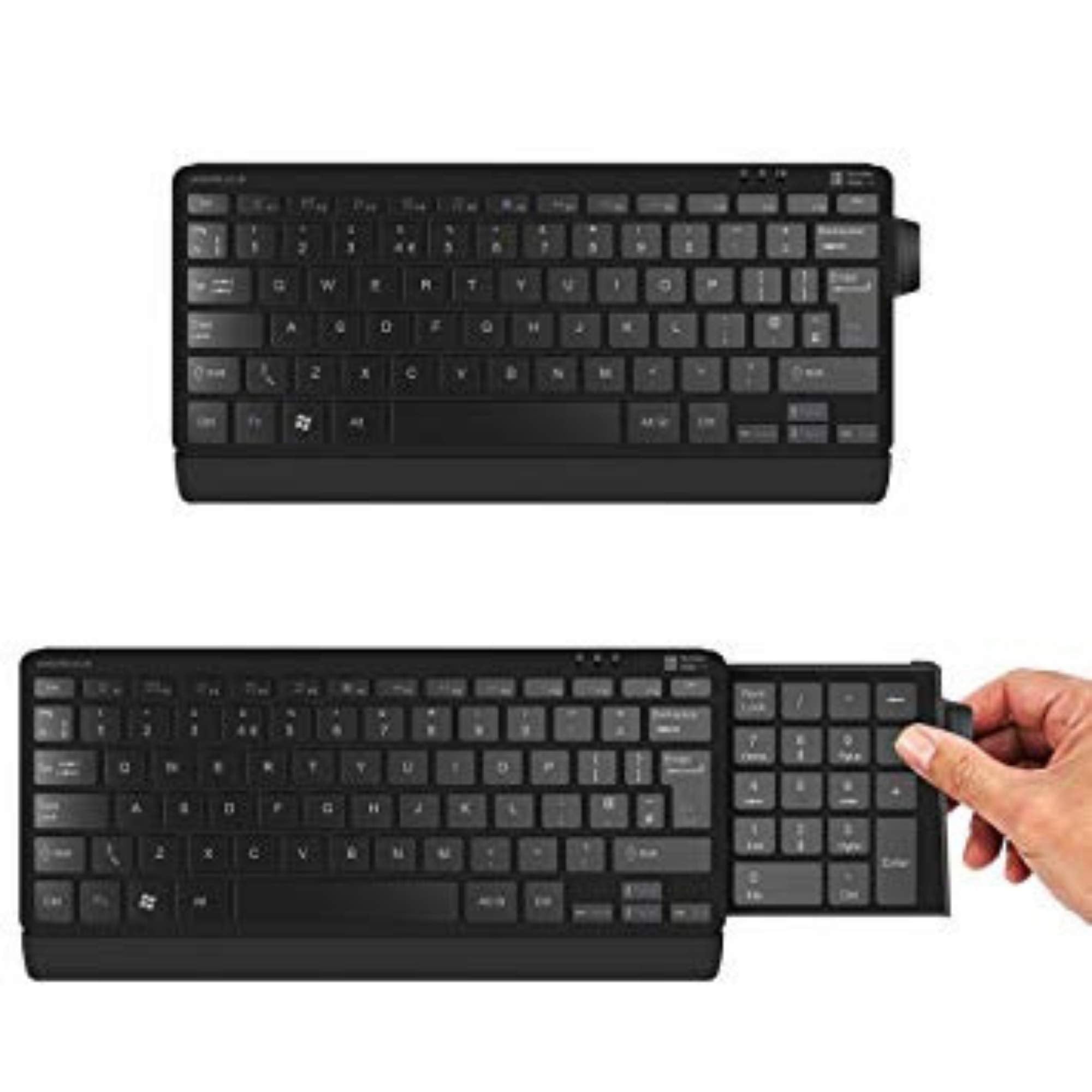 Posturite Wireless Bluetooth Number Slide Compact Keyboard, 9820013