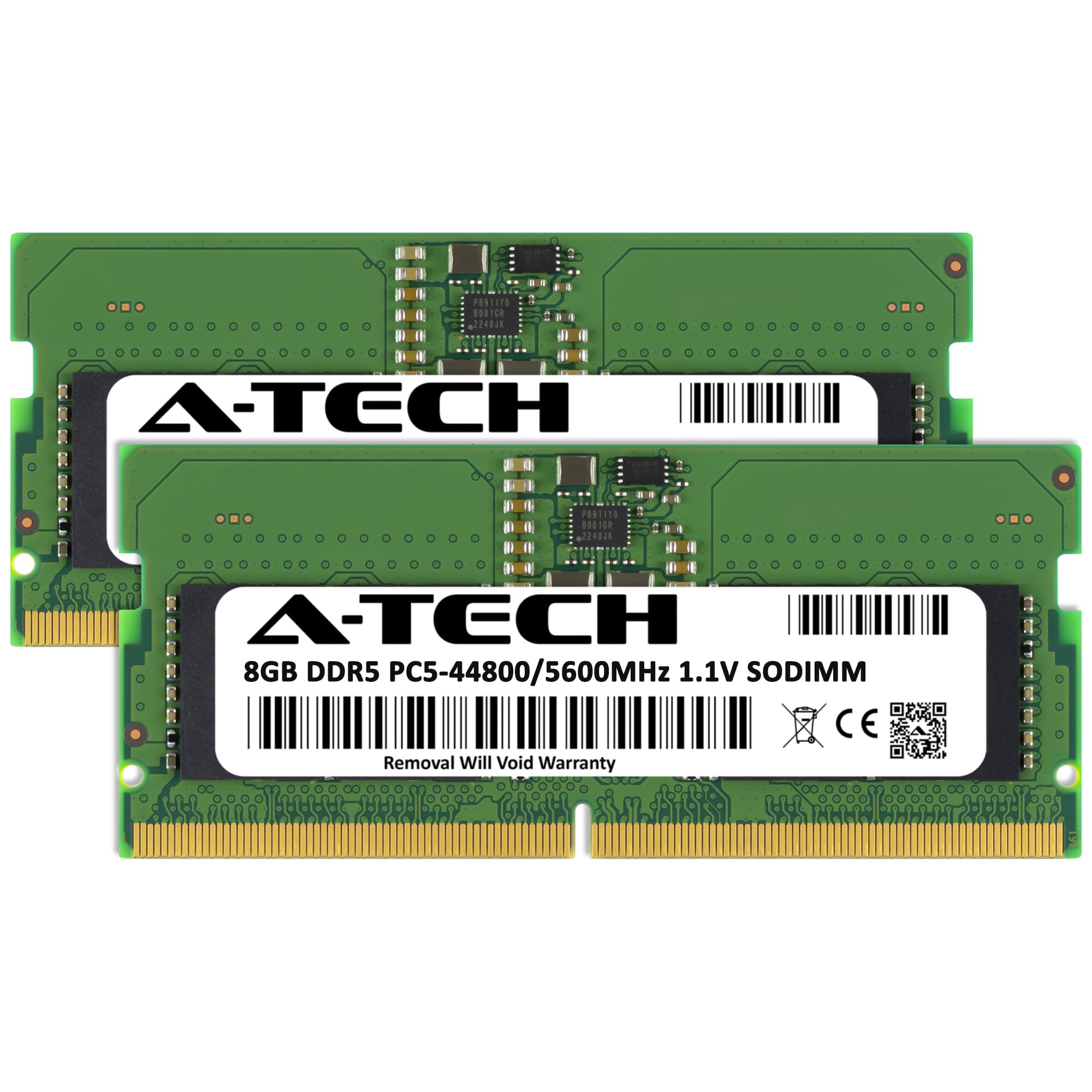 A Tech 16Gb Kit (2X8Gb) Ddr5 5600Mhz Pc5 44800 Cl46 Sodimm 1.1V Non Ecc Unbuffered So Dimm 262 Pin Laptop Ram Memory Upgrade Mod