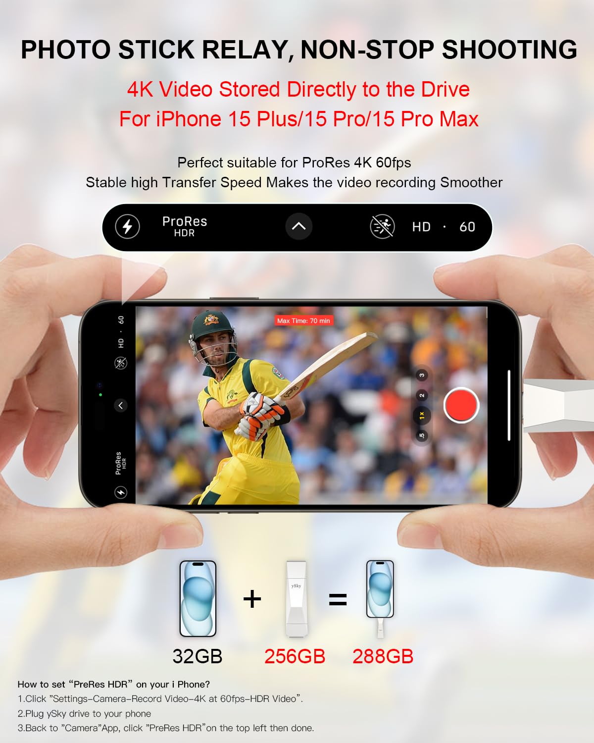 Ysky 256Gb Usb 3.2 Ssd Solid State Flash Drive,500Mb/S High Speed 2 In 1 Usb C+ Usb A 3.2 Gen2 Thumb Drive, Otg Photo Stick For