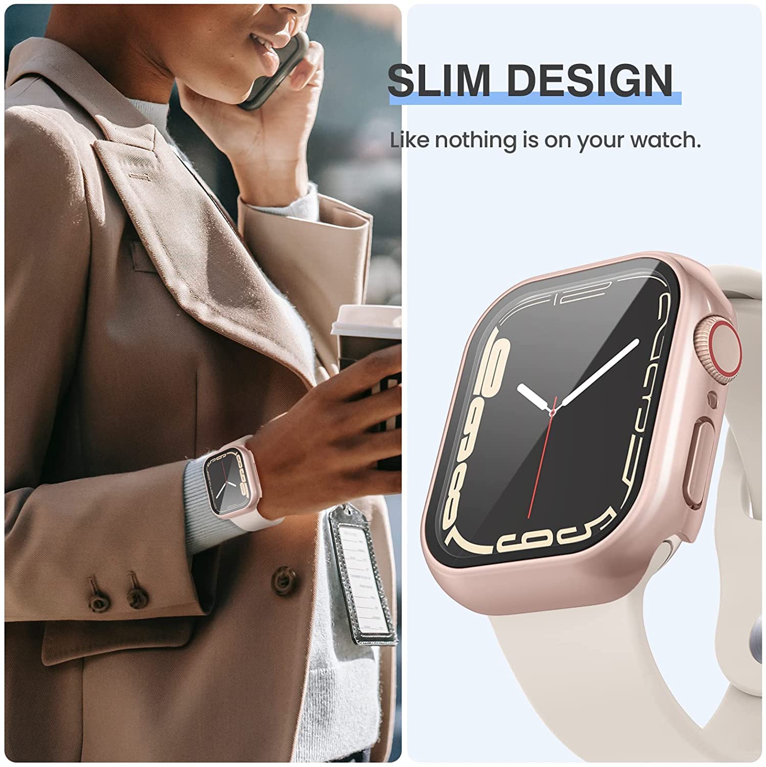 Tensea [3Pcs For Apple Watch Screen Protector Case 40Mm Se 3Rd/Se 2Rd Generation/Se/Series 6/5/4 Accessories, Iwatch Protective