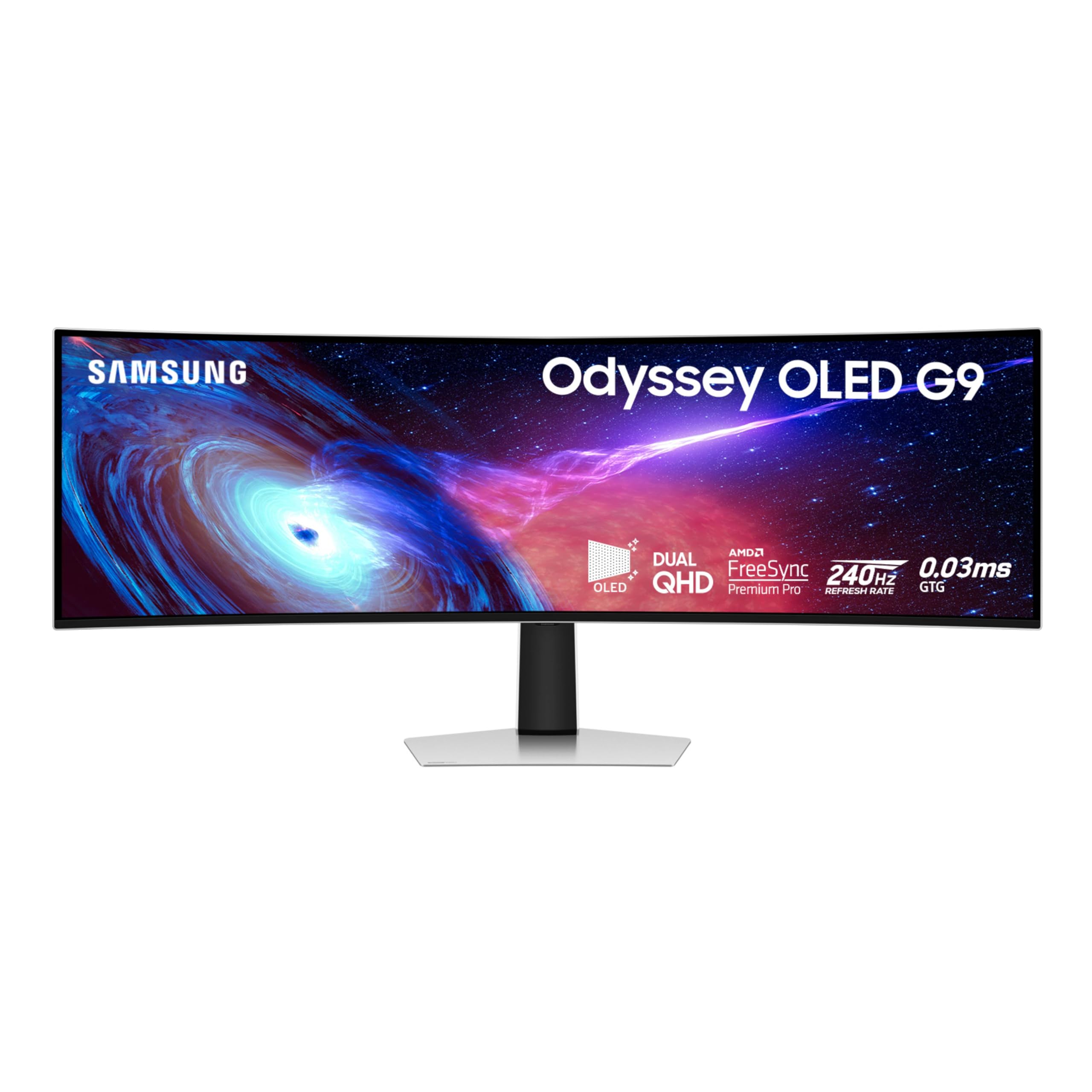Samsung 49'' Odyssey G93Sc Series Oled Curved Gaming Monitor, 240Hz, 0.03Ms, Dual Qhd, Displayhdr True Black 400, Freesync Premi