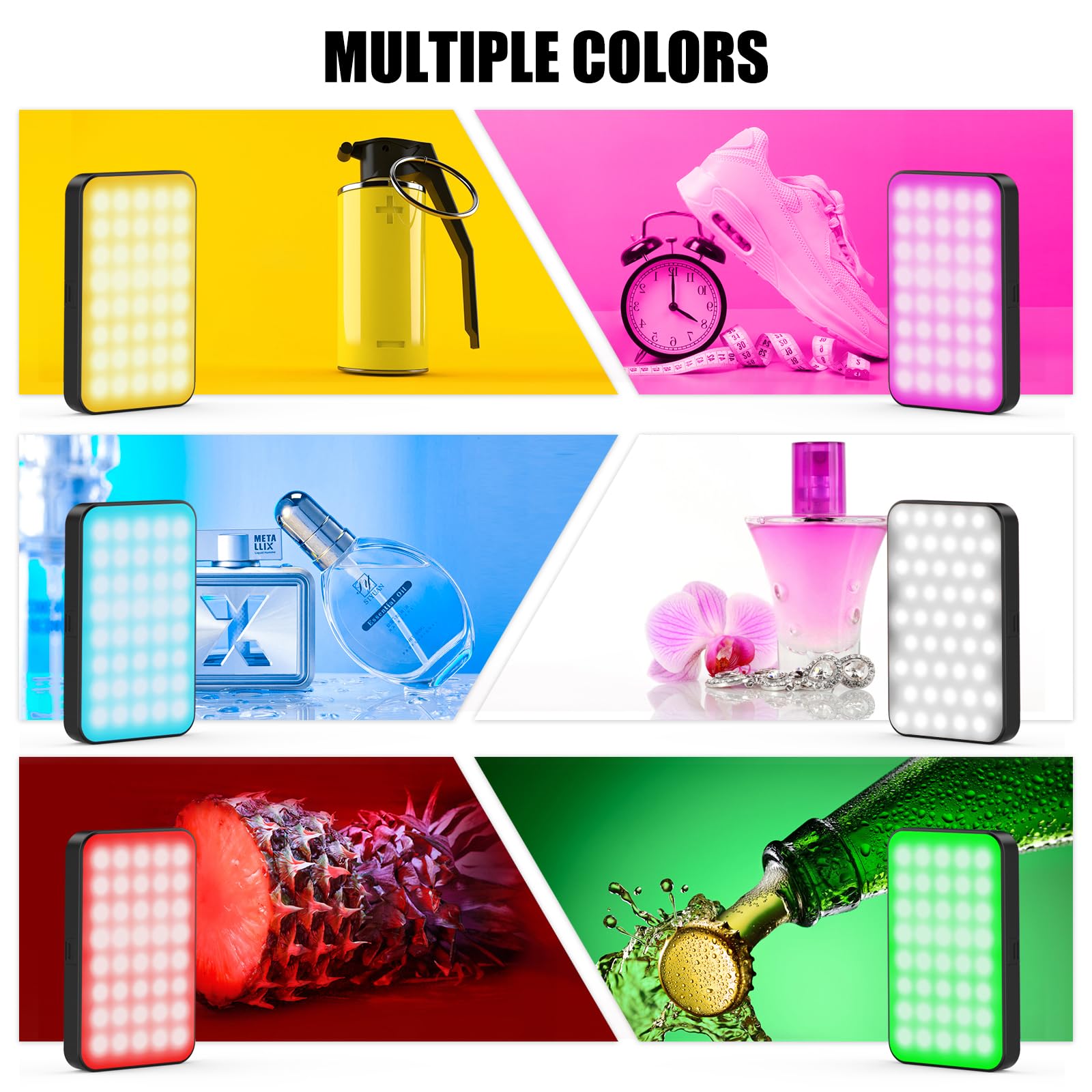 Leshiou Rgb Led Video Light Live Streaming Video Portable Camera Lights With 0 360 Full Color Cri 95+ 3000K/6000K 3000Mah Rechar