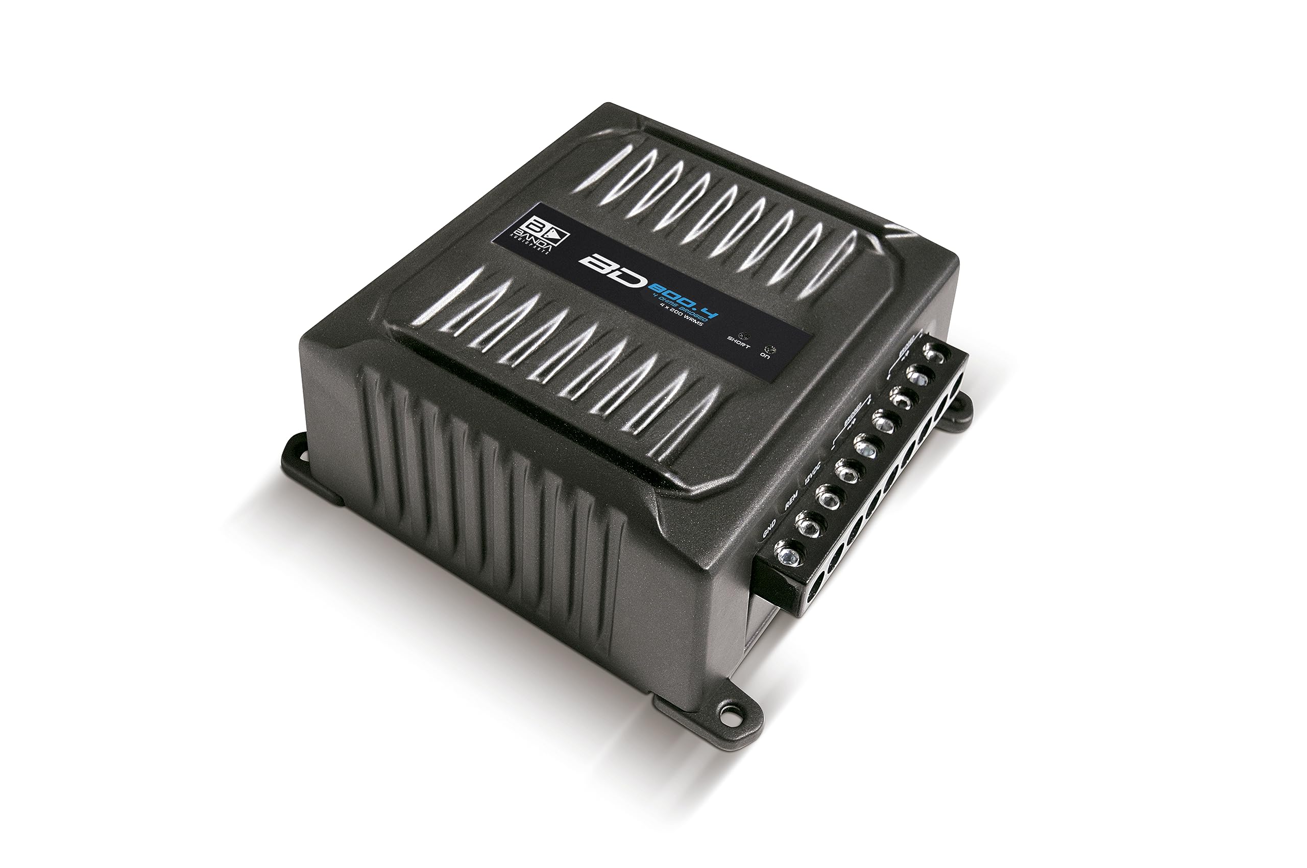 Banda Audioparts Bd800.42Ohm 800 Watts 4 Channel 2 Ohm Full Range Car Audio Amplfier 4 X 200 Watt Rms 4 Ohms Bridged   Black