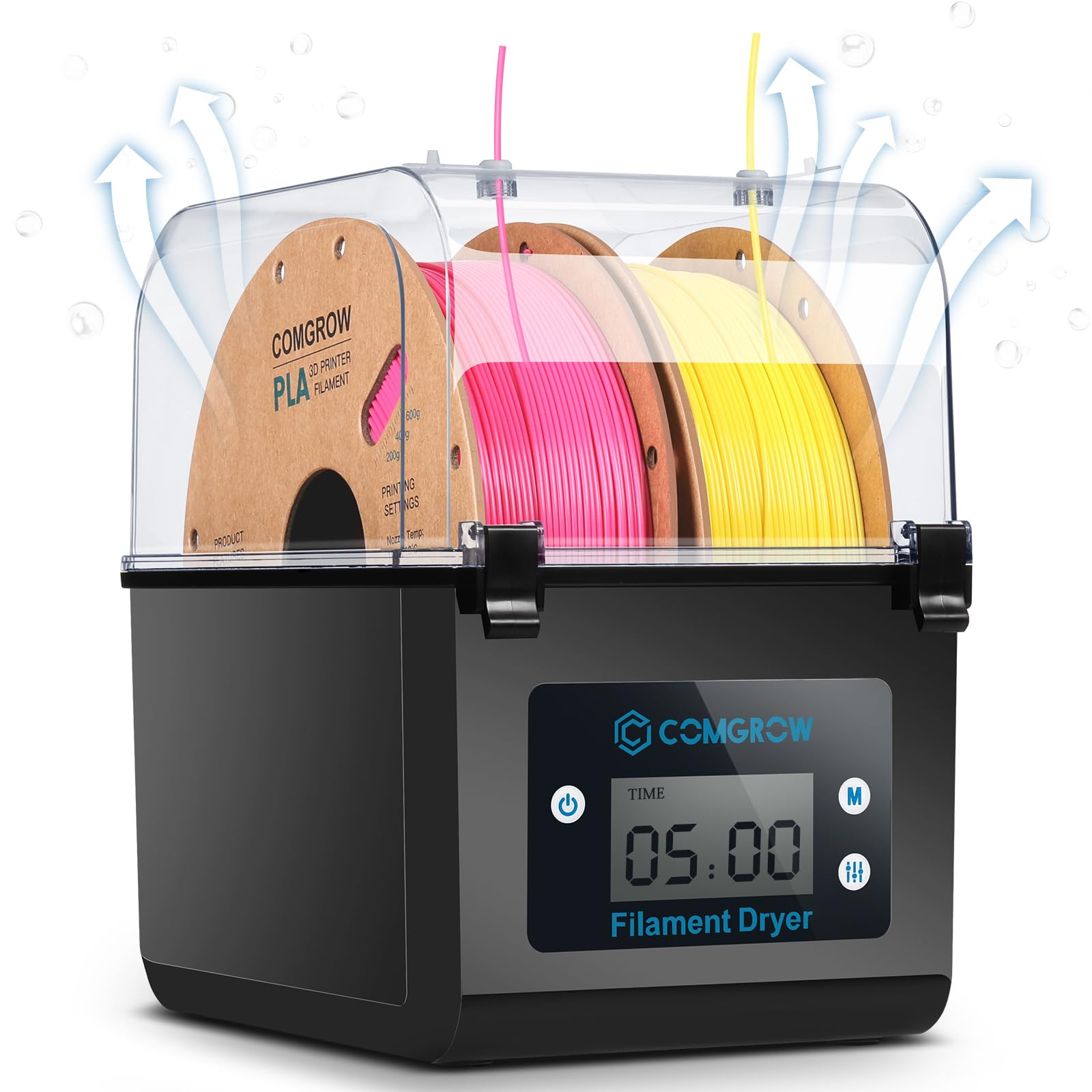 Comgrow 3D Printer Filament Dryer Box, Comgrow 3D Filament Storages, Keeping Filaments Dry During 3D Printing, Compatible With 1