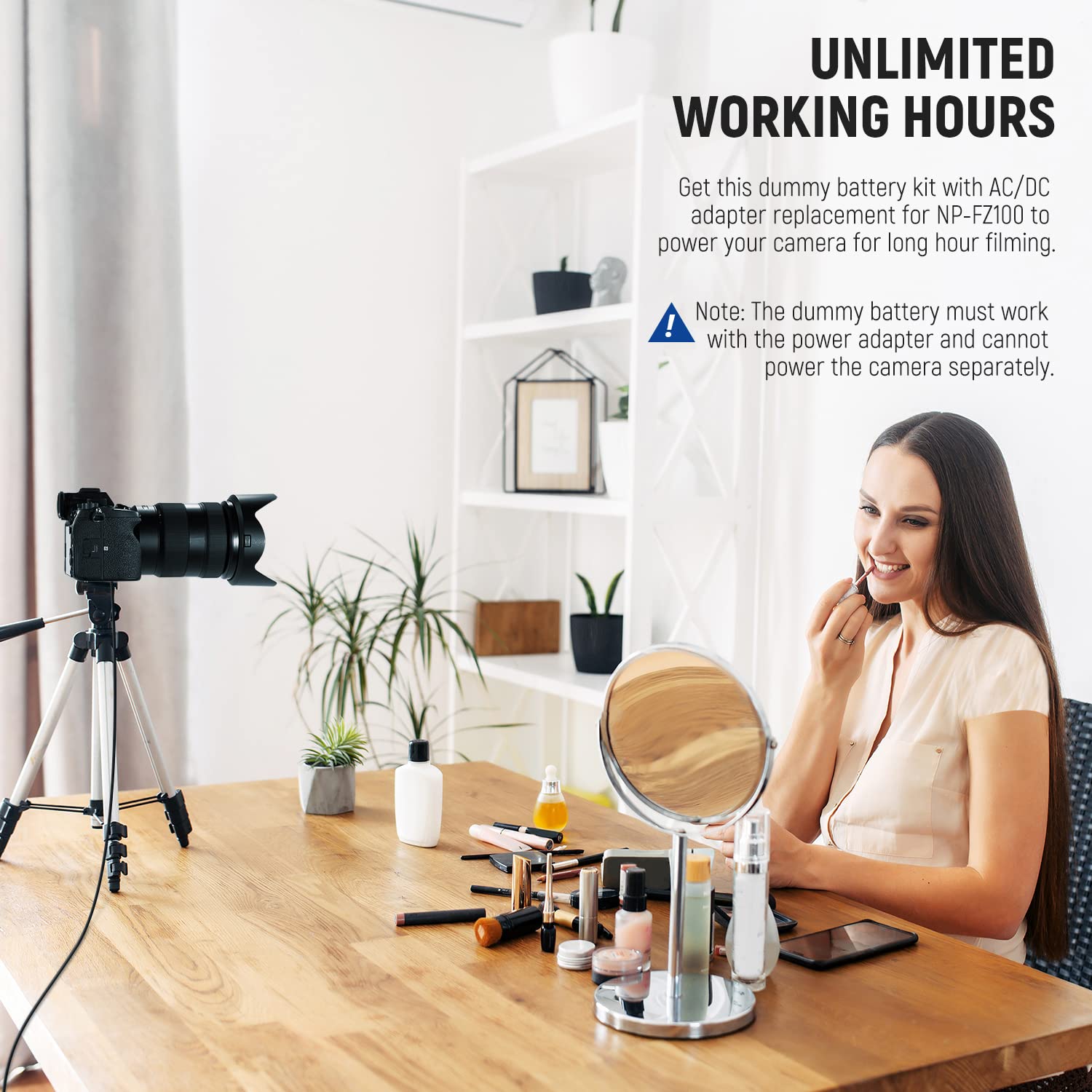 Neewer Np Fz100 Ac Power Supply Adapter And Dc Coupler Dummy Battery Charger Kit Compatible With Sony A1, A9 Ii, A7R Iii, A7R Iv