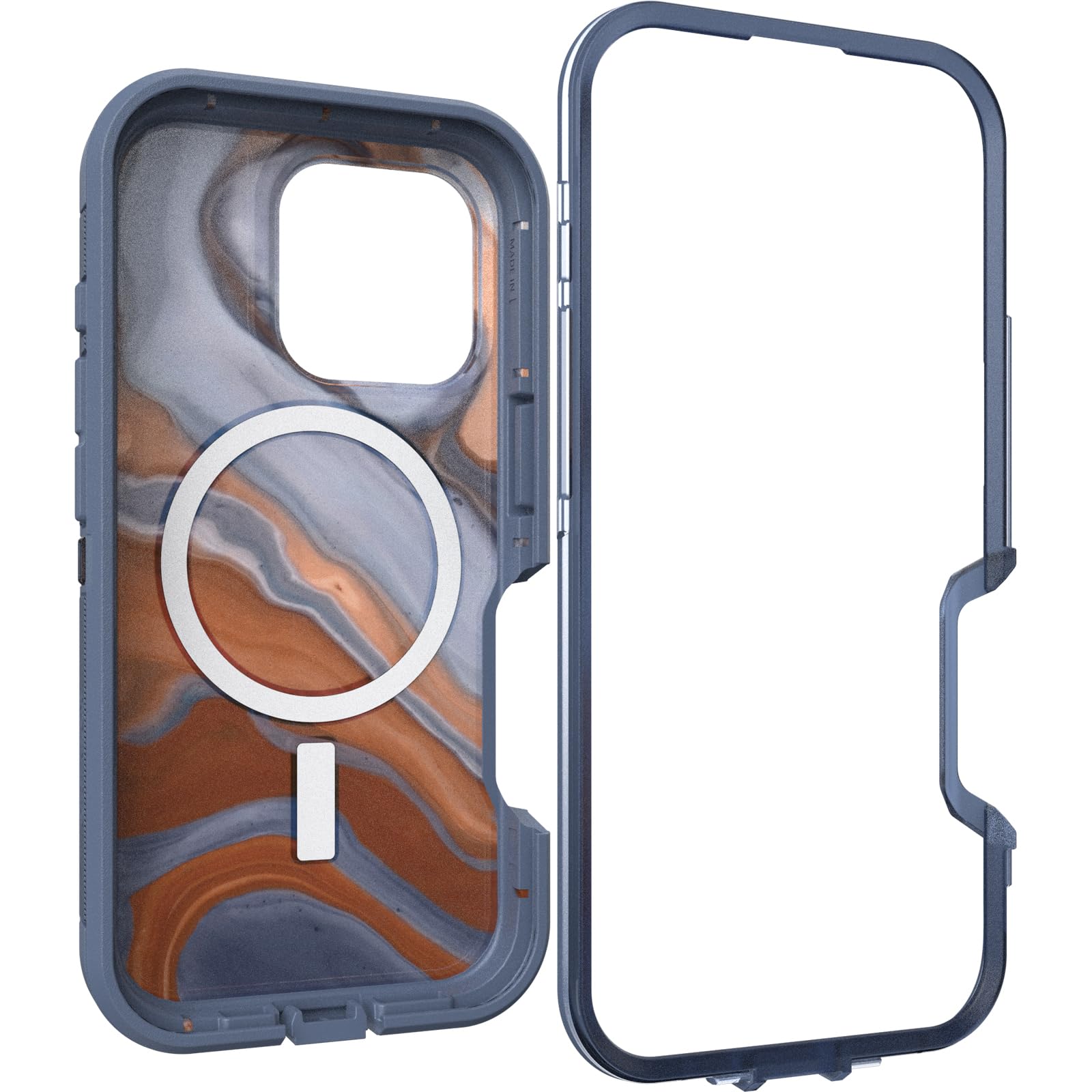 Otterbox Iphone 16 Pro Defender Series Xt Clear Case   High Desert Marble