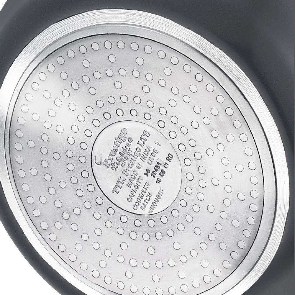 Prestige Nakshatra Plus Hard Anodised Handi 2 Litre, Black, 2 Liter